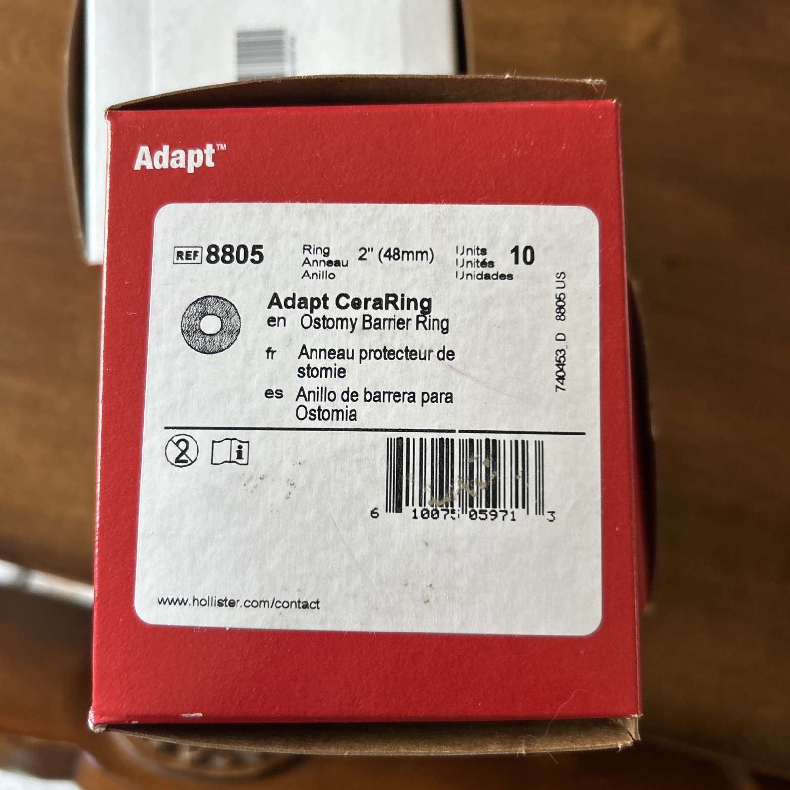 NEW Hollister 8805 Adapt CeraRing Ostomy Barrier Ring 2inch – Box/10 Exp 2028