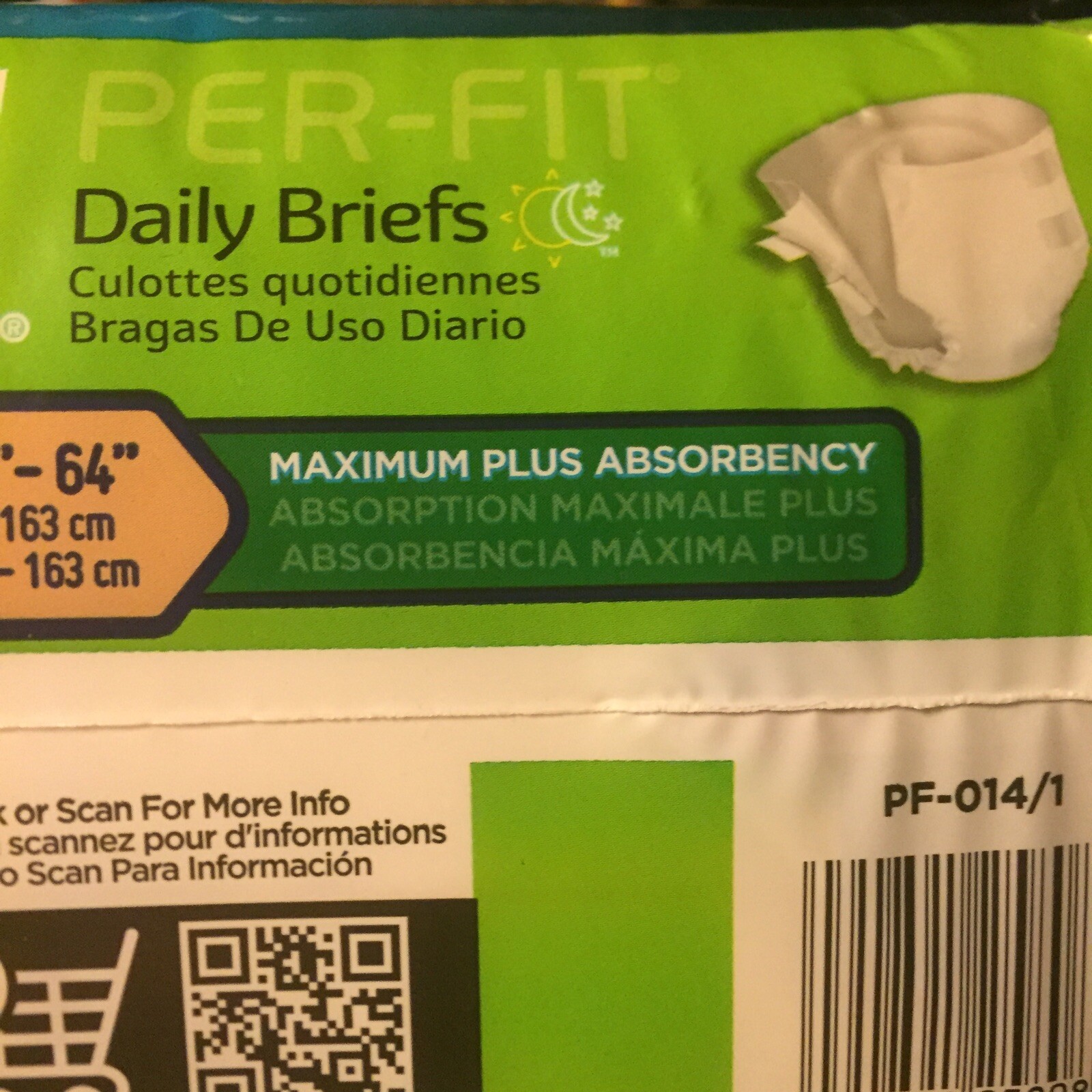 Prevail Per-Fit PF-014/1 AdultBriefs Diapers With Tabs XL Extra Absorbency 14 Ct