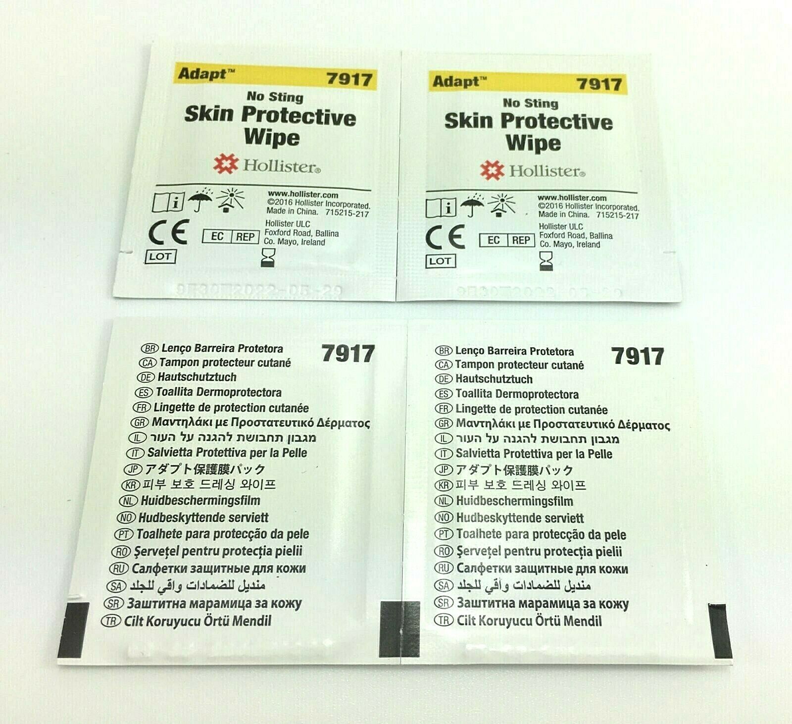 50 Hollister Adapt 7917 Skin Protective Wipes Exp. 2025-26