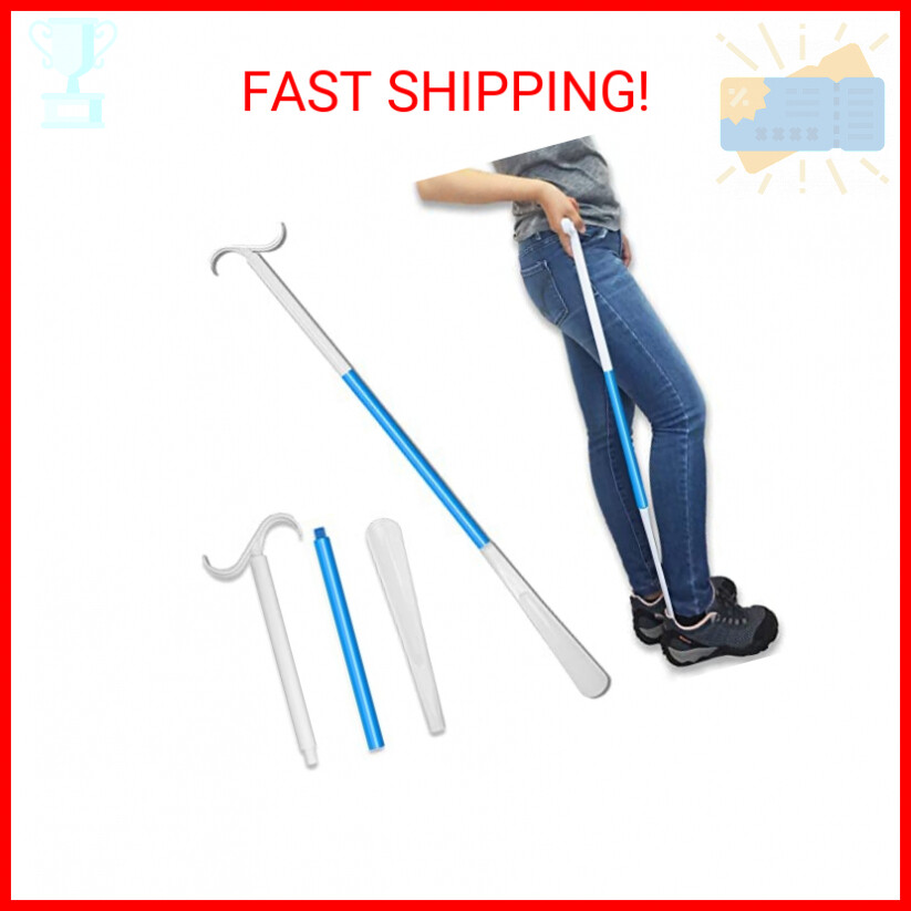 35.5 Inch Long Handled Shoe Horn, Dressing Stick, Sock Remover Aid Helper – Vers