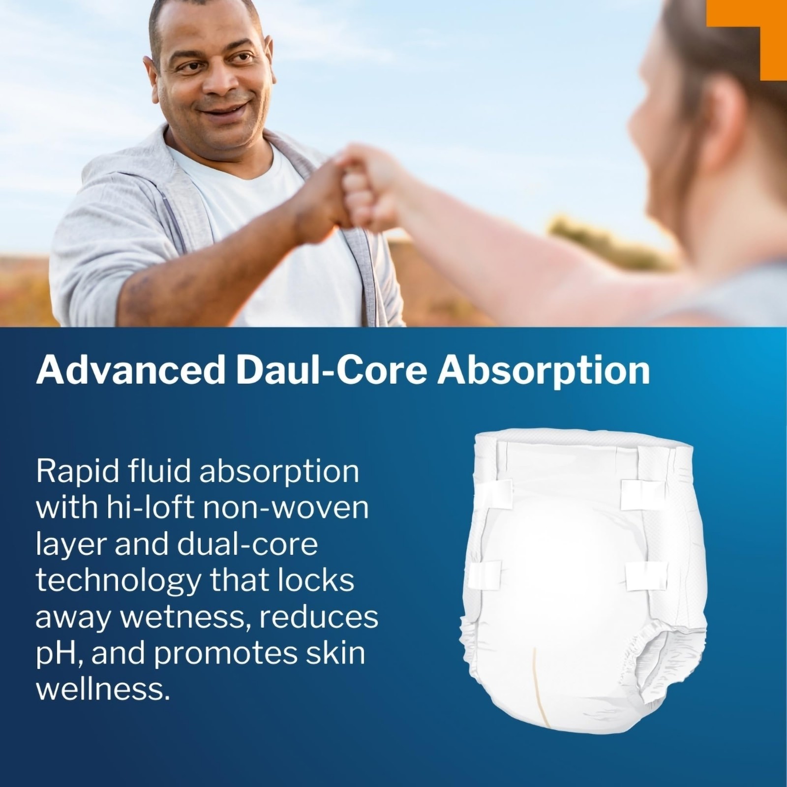 Ultra Briefs Incontinence Adult Diapers, Size M 32-44in, Heavy Absorbency, 16 Co