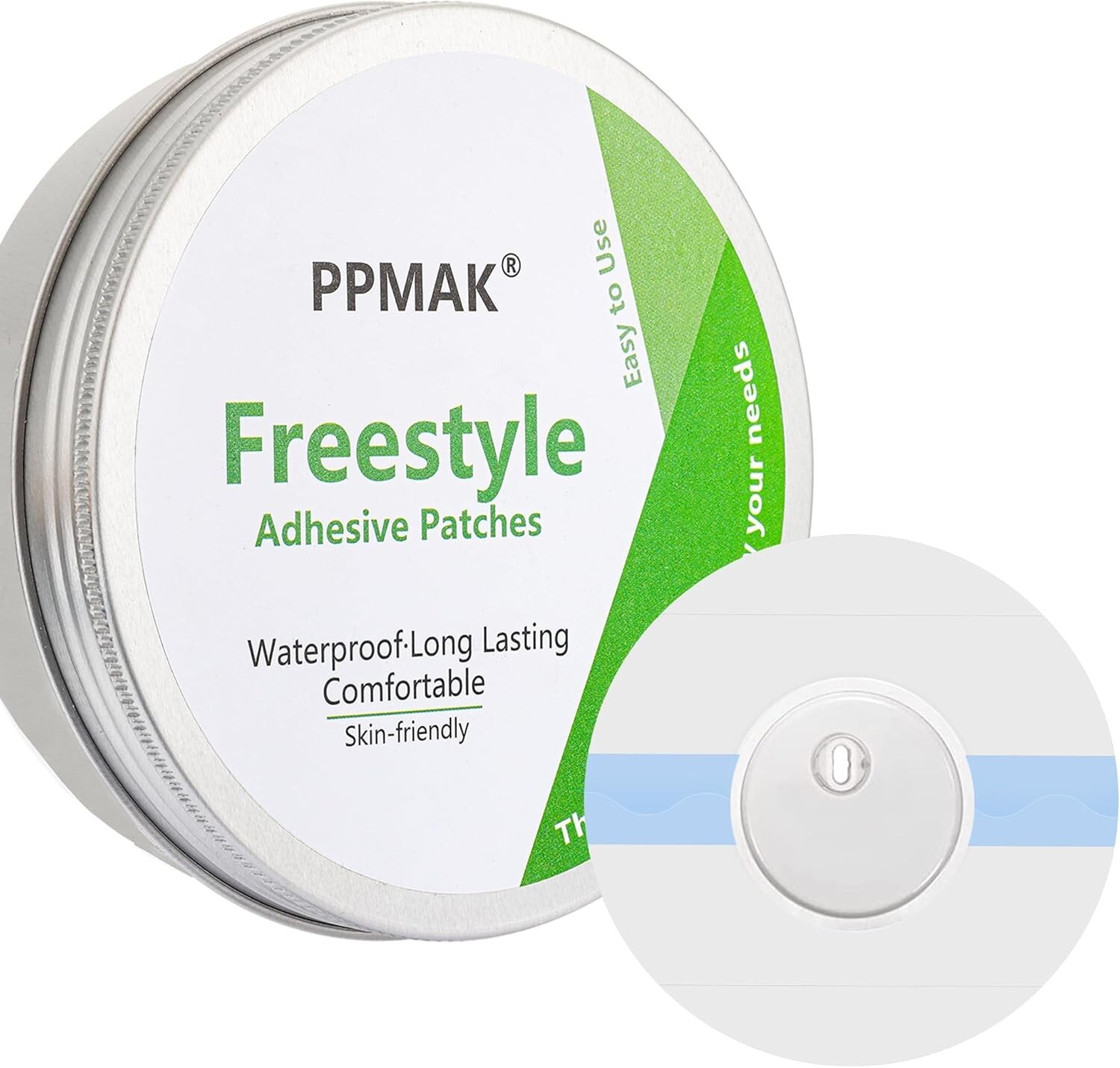 50 PCS Freestyle Sensor Covers for Libre 3-Adhesive Patches-Waterproof CGM Tap