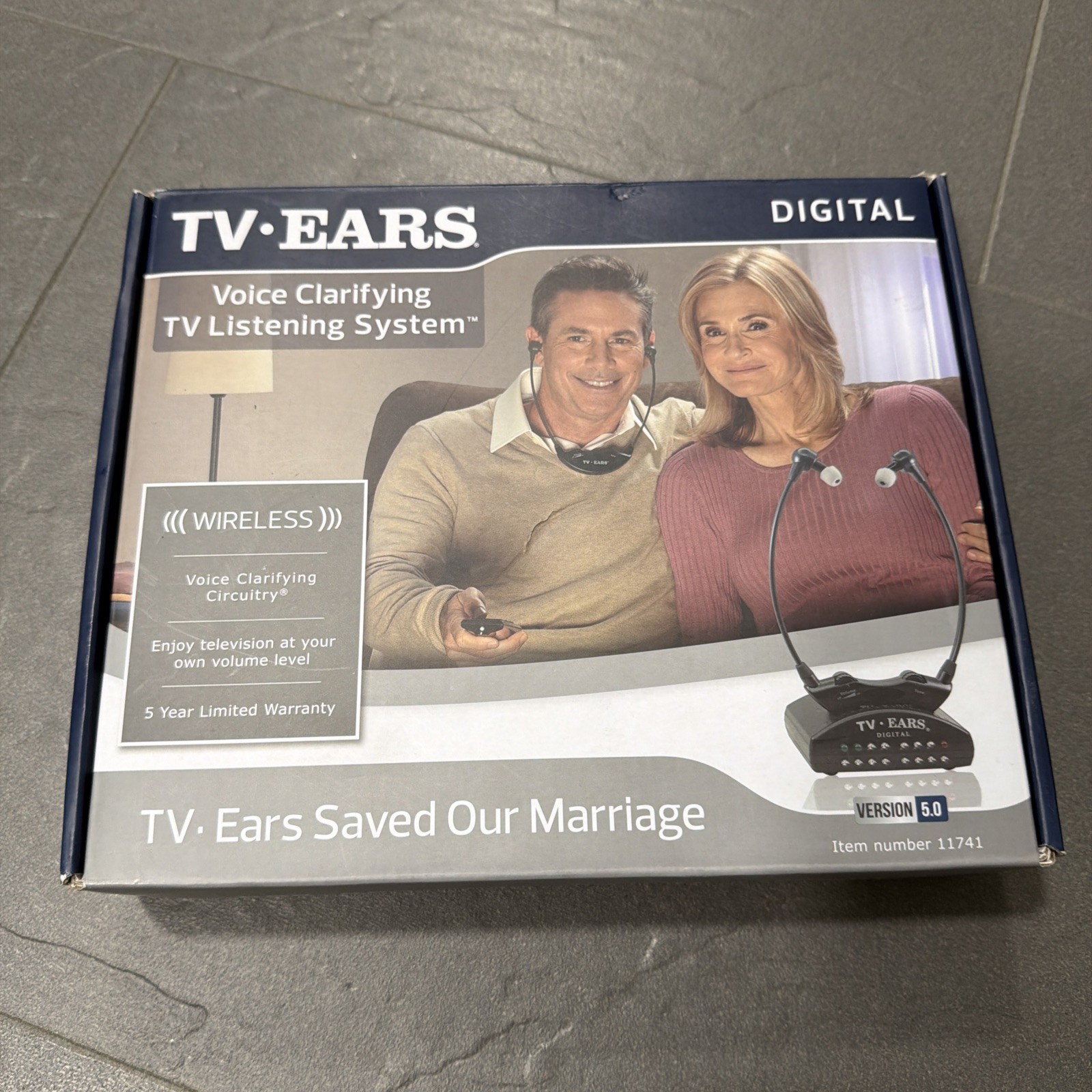 TV Ears Digital Wireless Headset System For Seniors Personal Volume Control