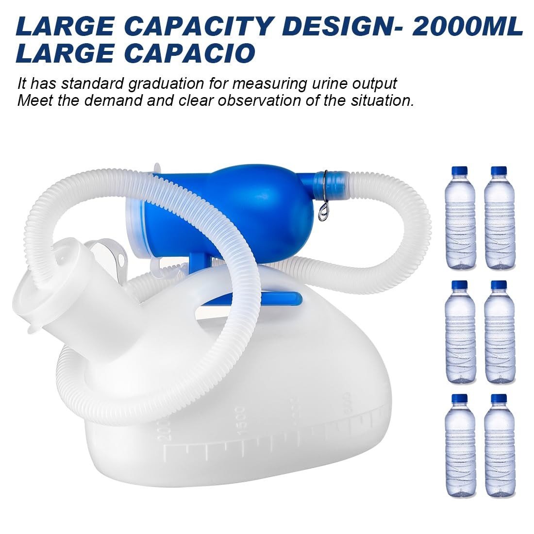 Men Urinal Bottle Portable Toilet Male Pee Reusable Urine L, White