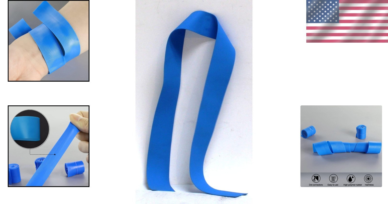 Pack of 10 Disposable Latex-Free Tourniquets 1″ x 18″ – Tear Resistant & Safe
