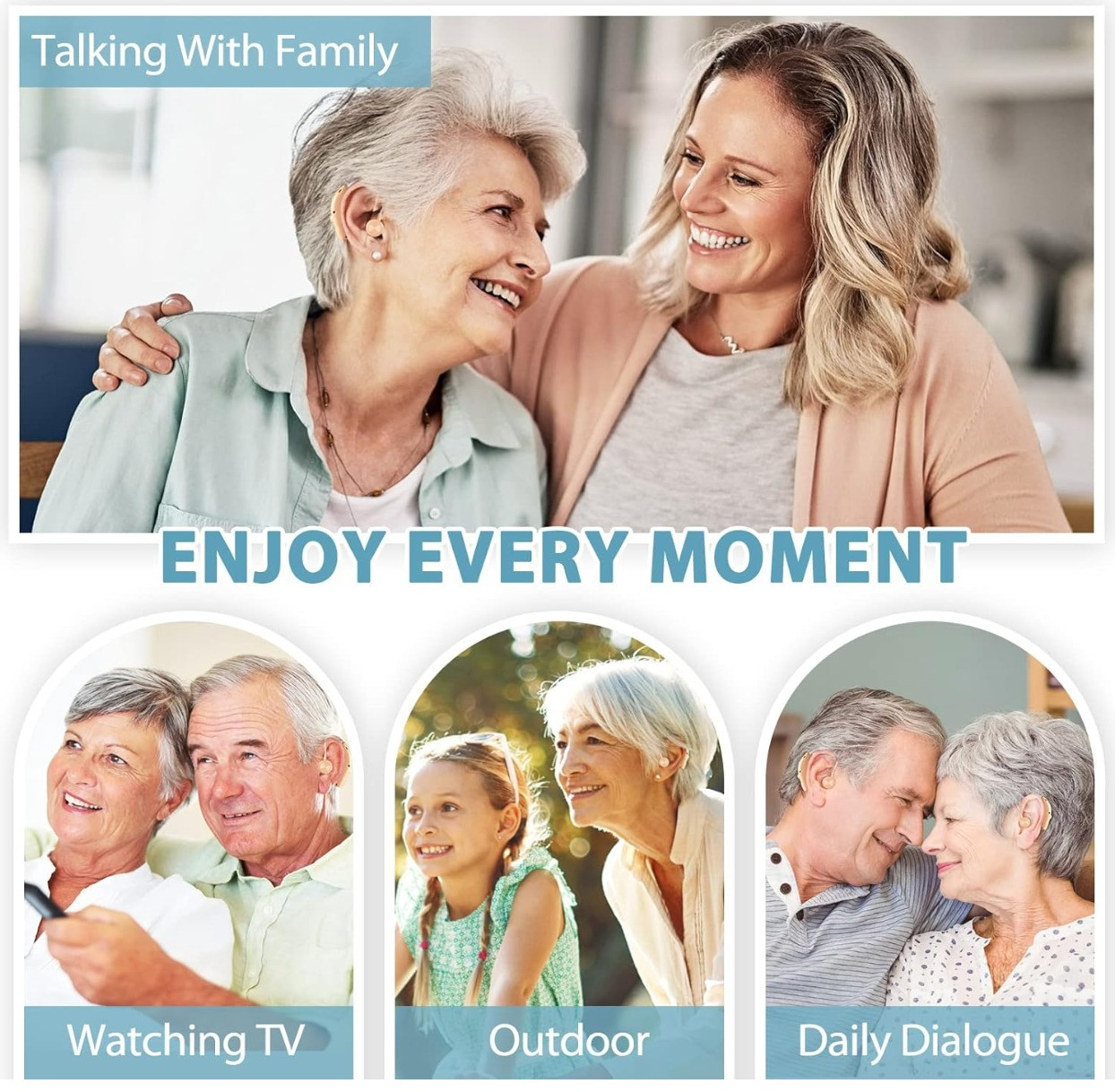 Wuvee Hearing Aids Hearing Amplifiers for Seniors Rechargeable with Noise Cancel