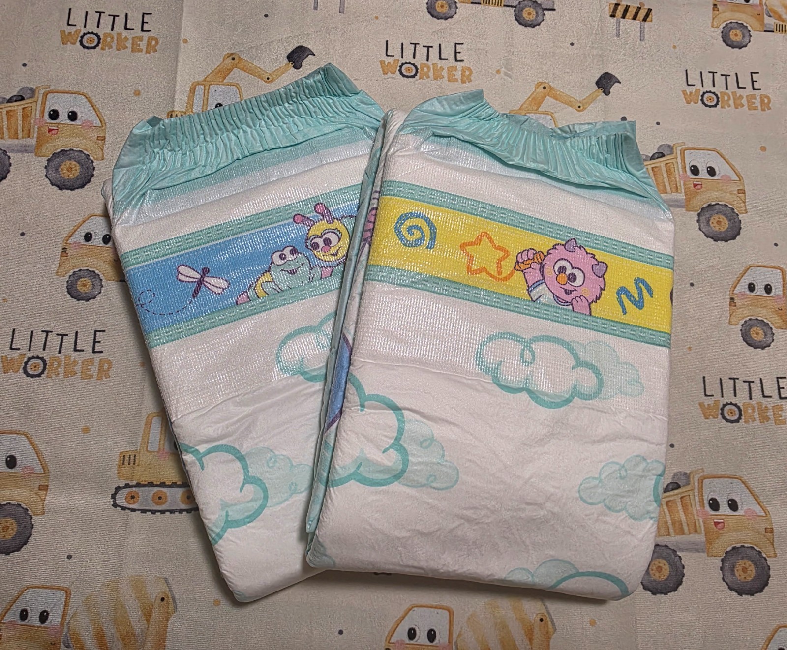 2-Pack New Kiddo Plastic Backed Premium Night Adult Diaper ABDL Pampers