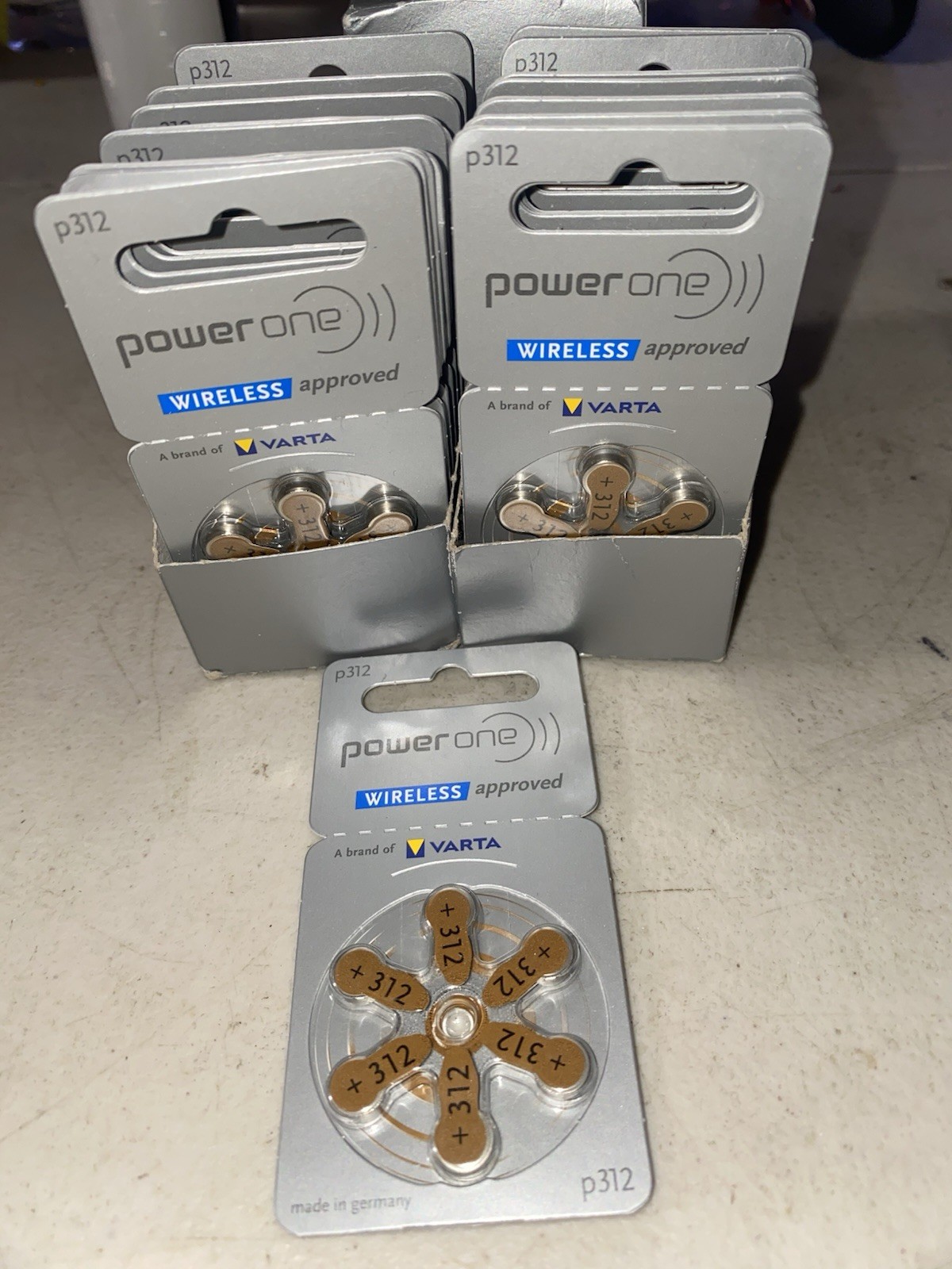 PowerOne p312 Hearing Aid Battery (14pack of 6 EA.) (2 Sets Of 14 Pk Available)