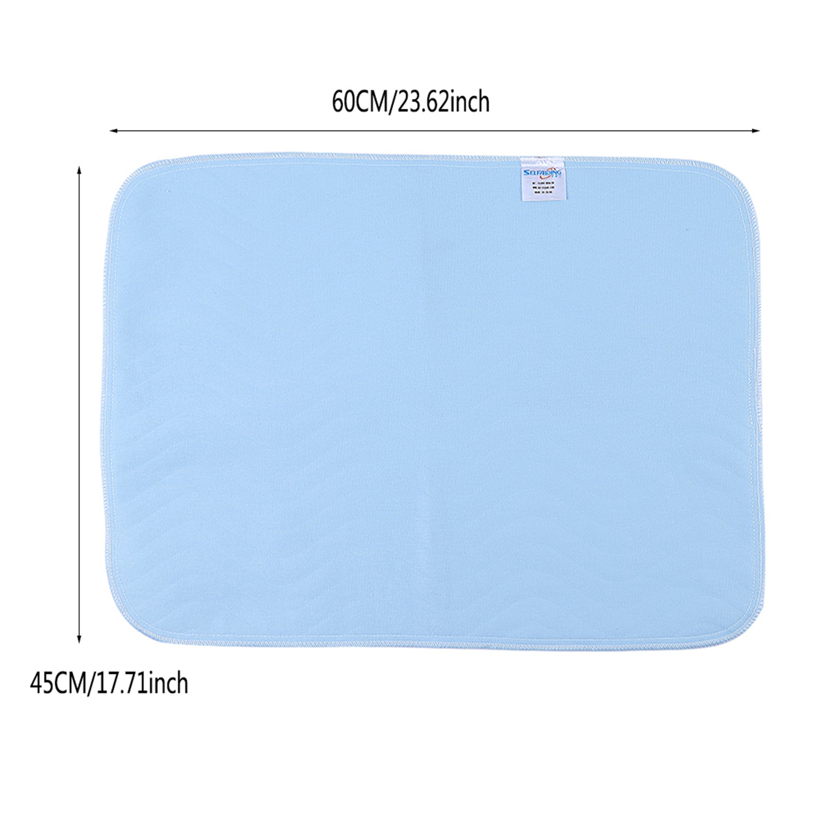 17.7×23.6in 6pcs Reusable Adult Bed Pads Incontinence Washable An Absorbent Pad