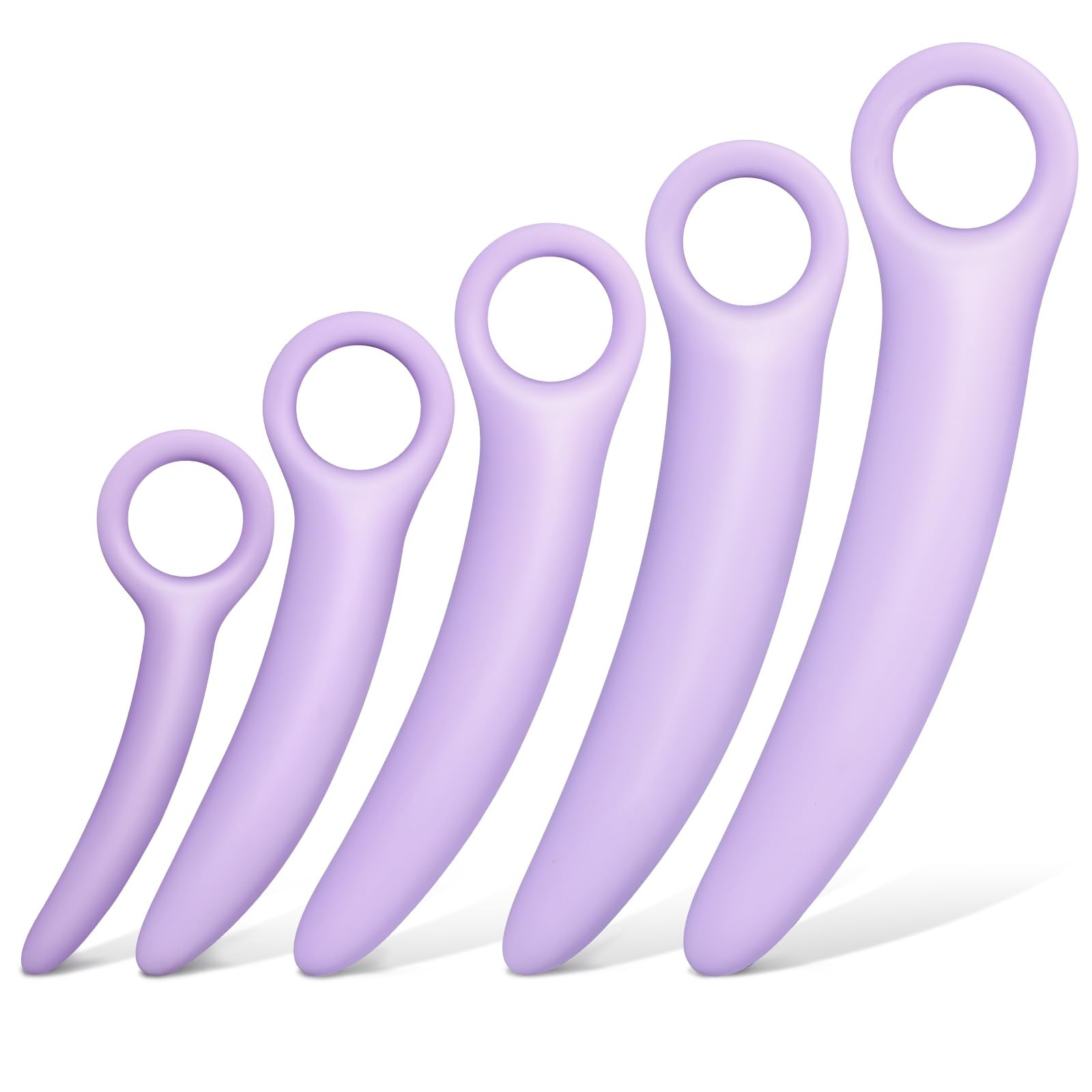 Tisancy 5 Size Silicone Pelvic Floor Muscle Dilator Exerciser Trainer Purple