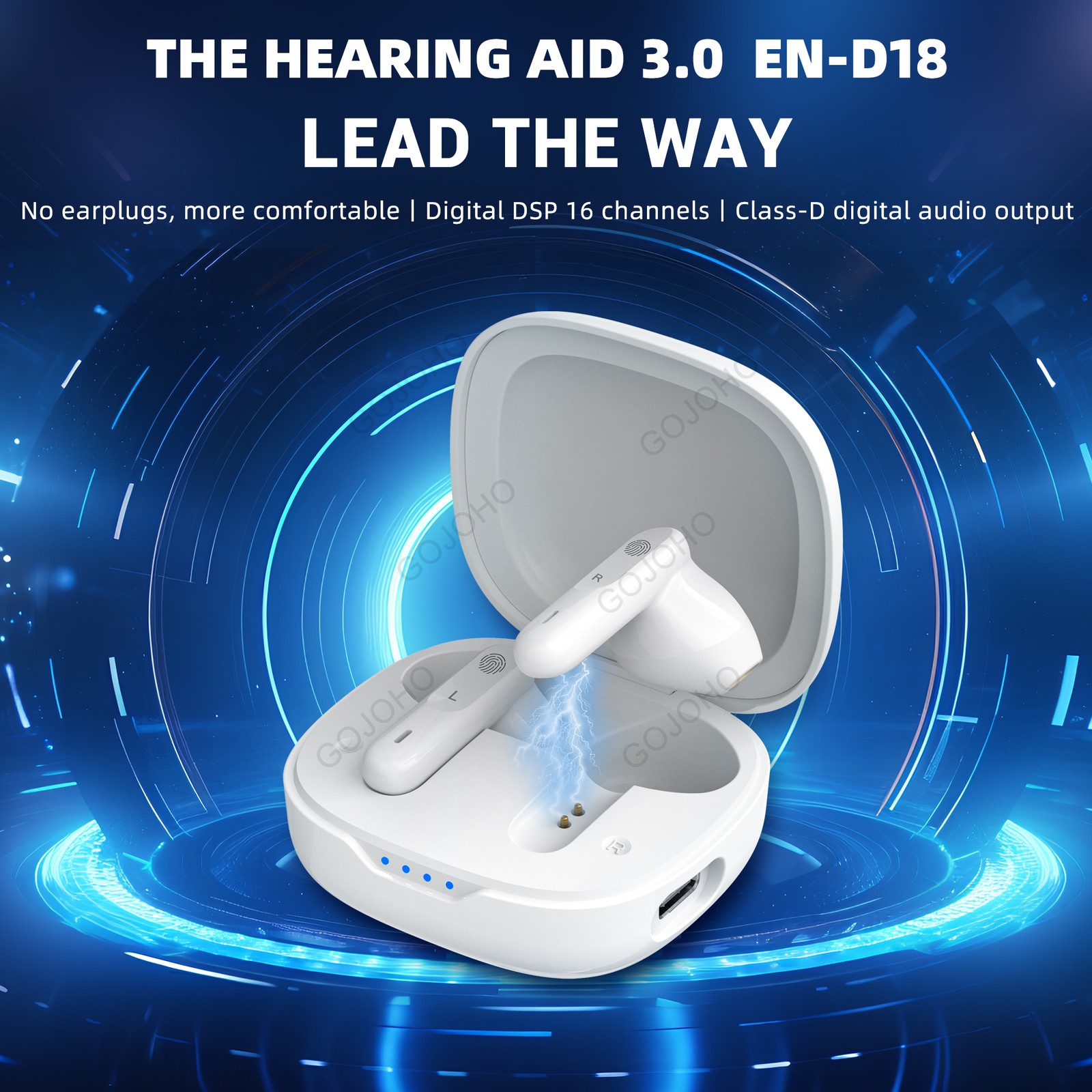 1 Pair Hearing Aids Invisible Digital ITE Ear Enhancer Voice Hearing Amplifier