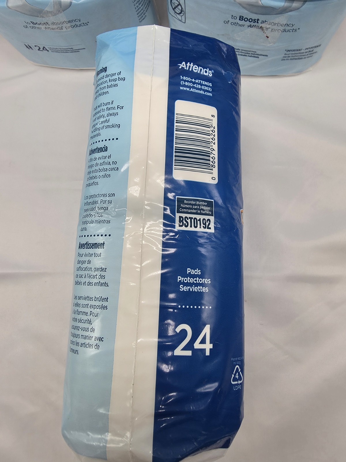 Attends Unisex Booster Pad Ultra Thin 3.5 x 11″ BST0192 3 package 24