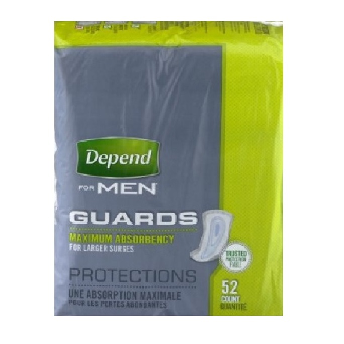 Depend Incontinence Pads Male Protection Liner Men Guards Diaper Max Absorption