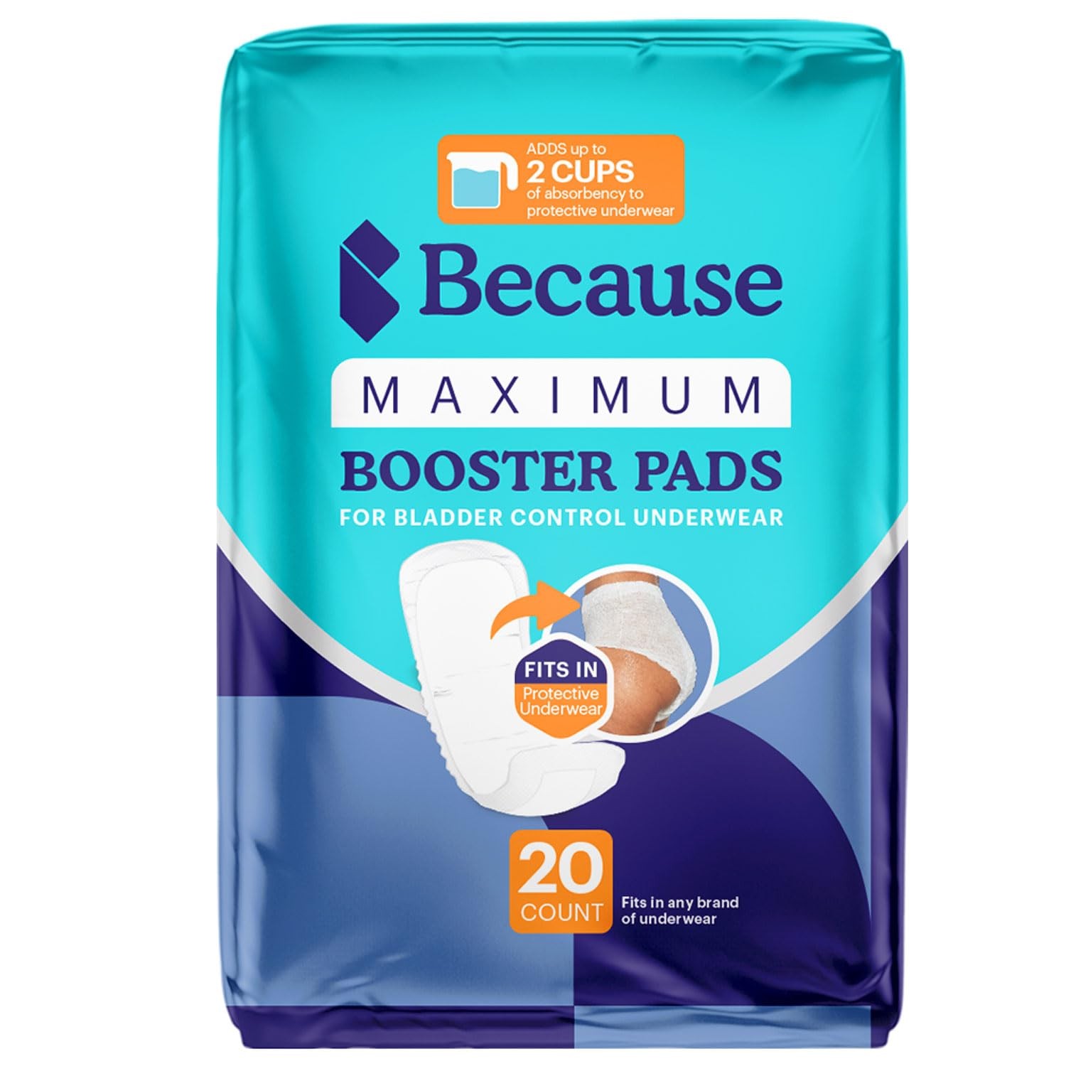 Maximum Incontinence Booster Pads, Adult Diaper Doubler Adds 2 Cups of Extra …