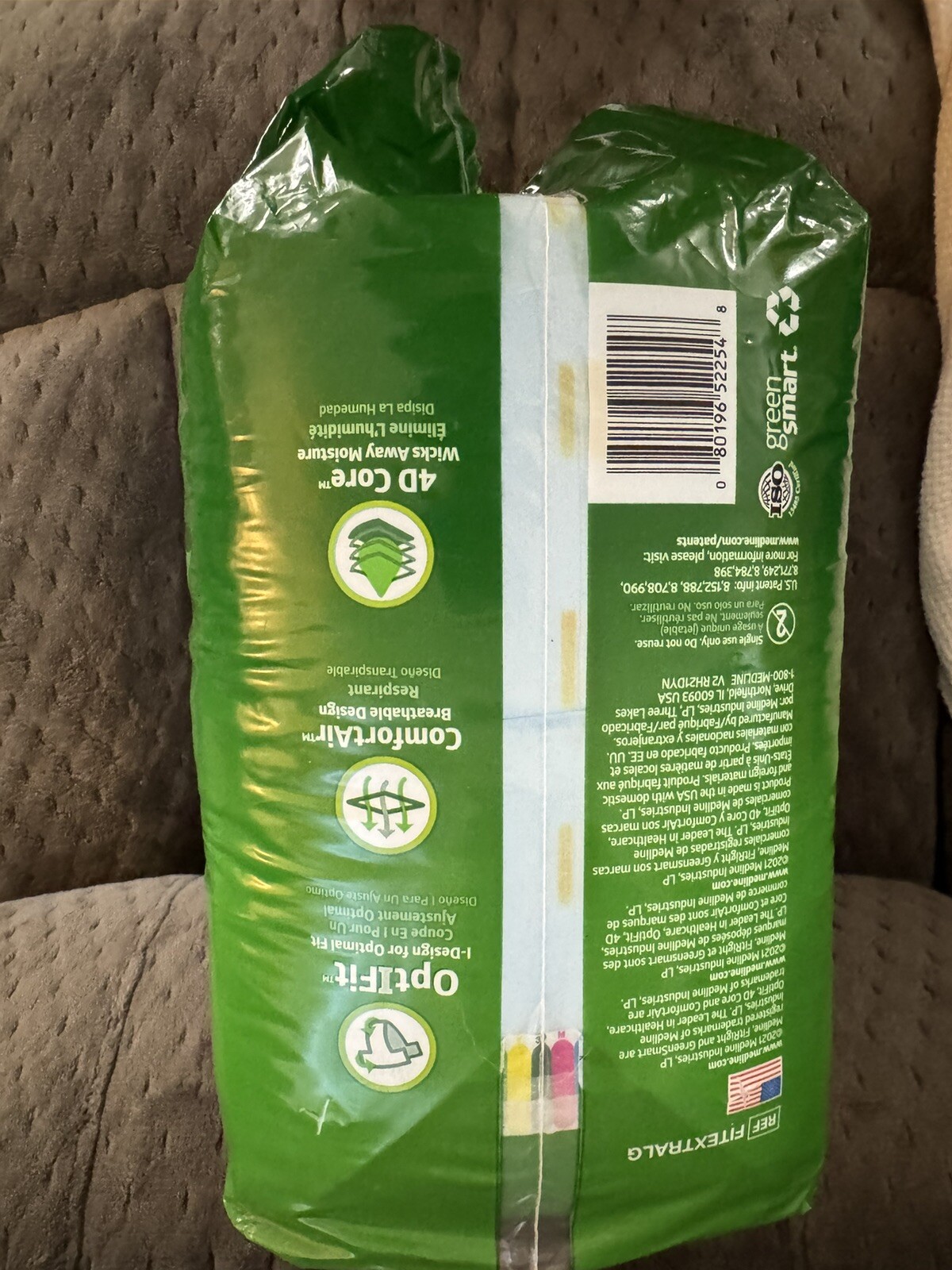 Medline FitRight Adult Diapers Ultra Optifit Briefs Large 20 Count