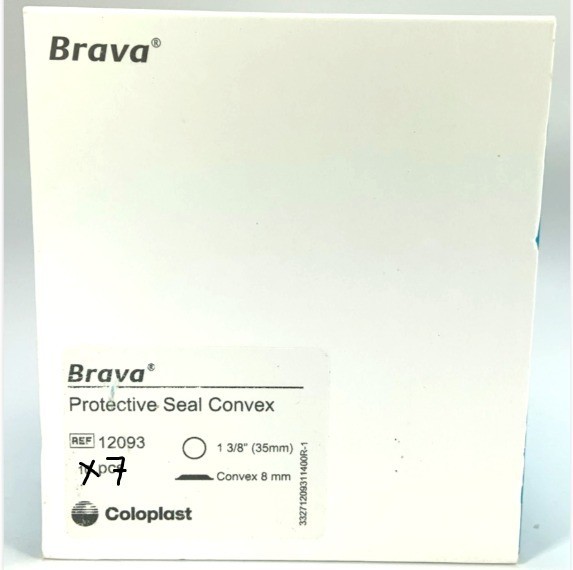 7 Pcs Coloplast 12093 Brava® Protective Seals Convex 1-3/8″ Exp. 2027
