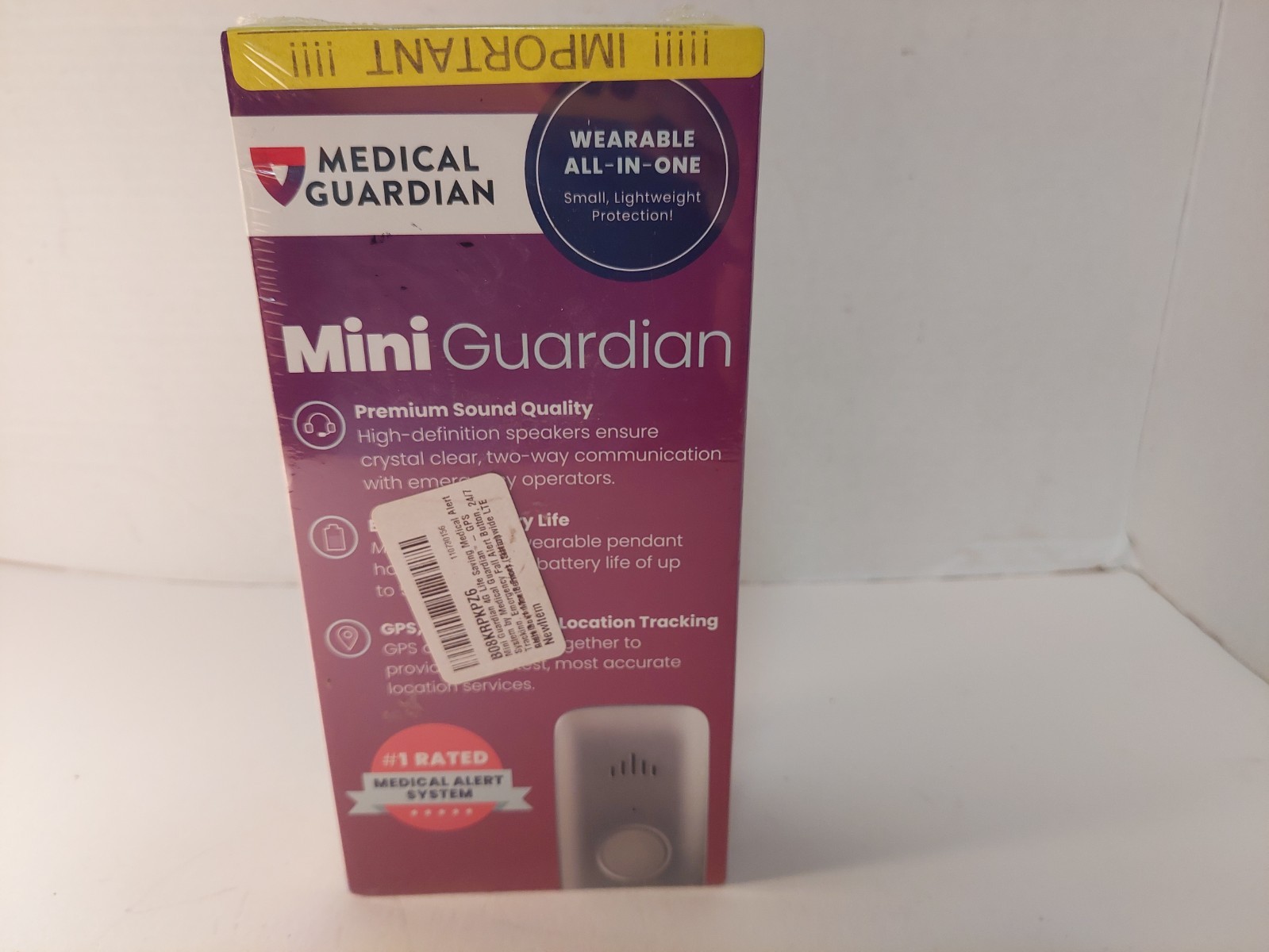 Medical Guardian Mini Guardian Medical Alert System Wearable All In One Sealed