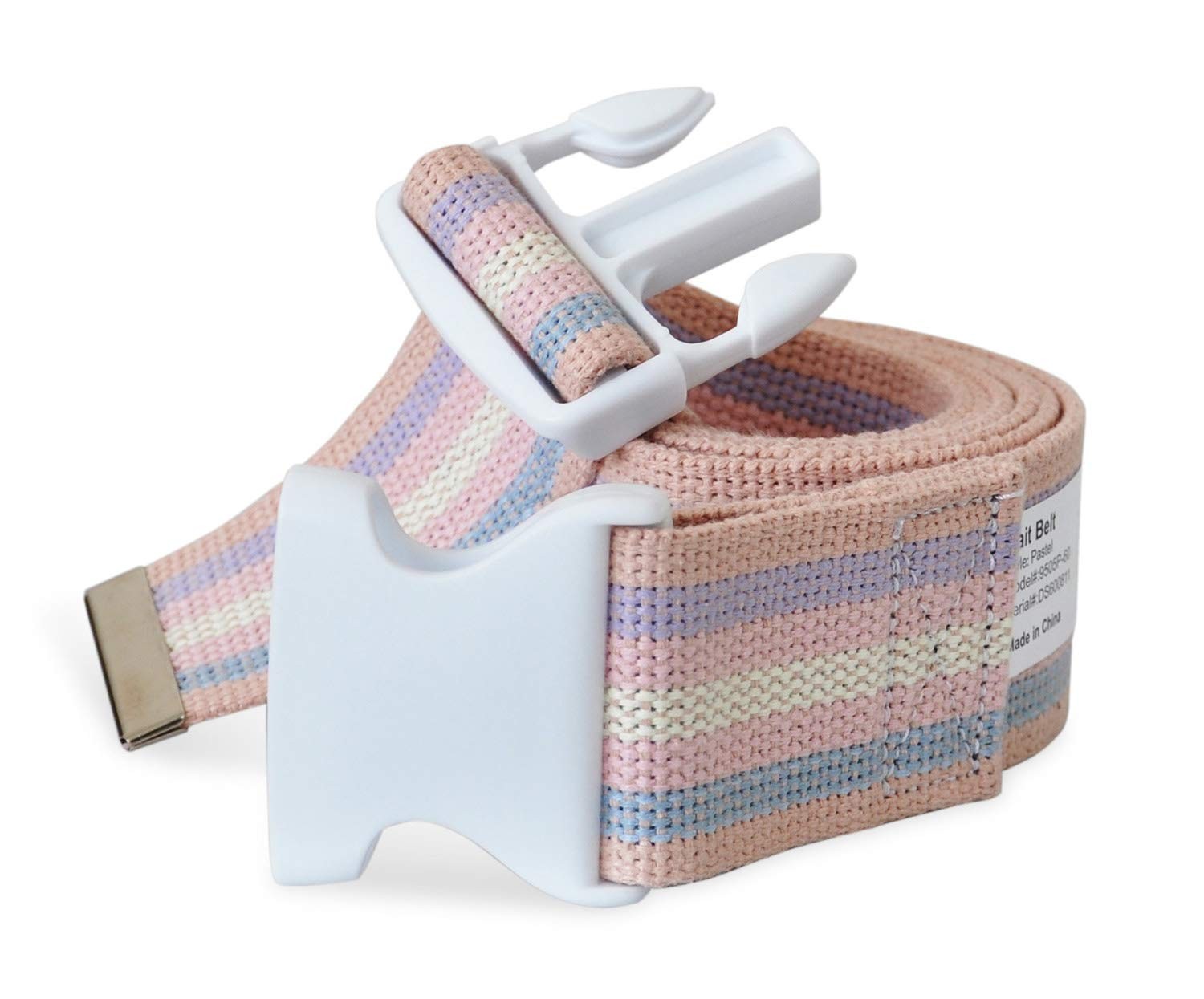 NYOrtho Plastic Buckle Gait Belt – 54 Inch, Pastel –