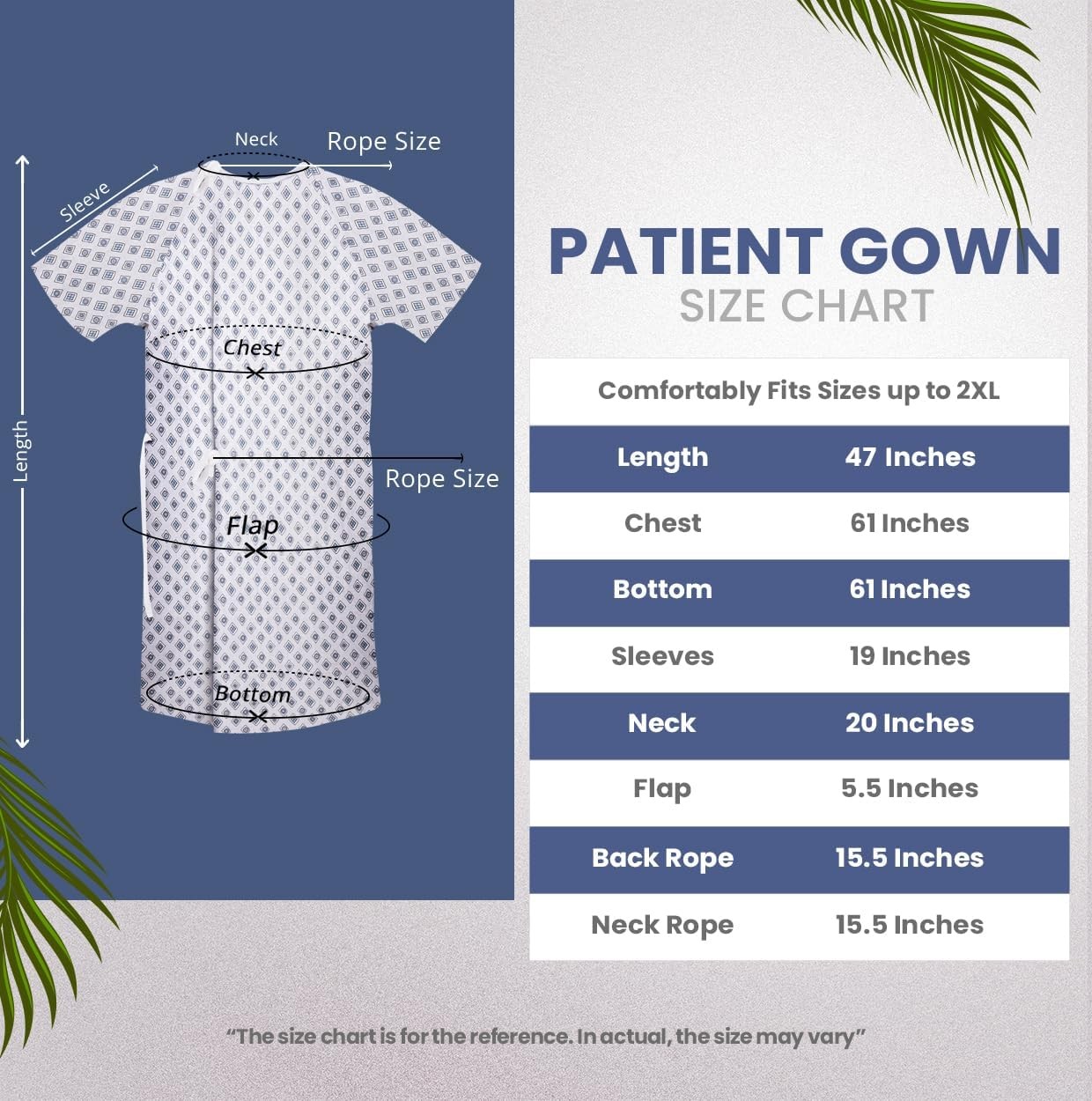 Utopia Care 6 Pack Unisex Hospital Gowns, Patient Gowns with Back Tie for…