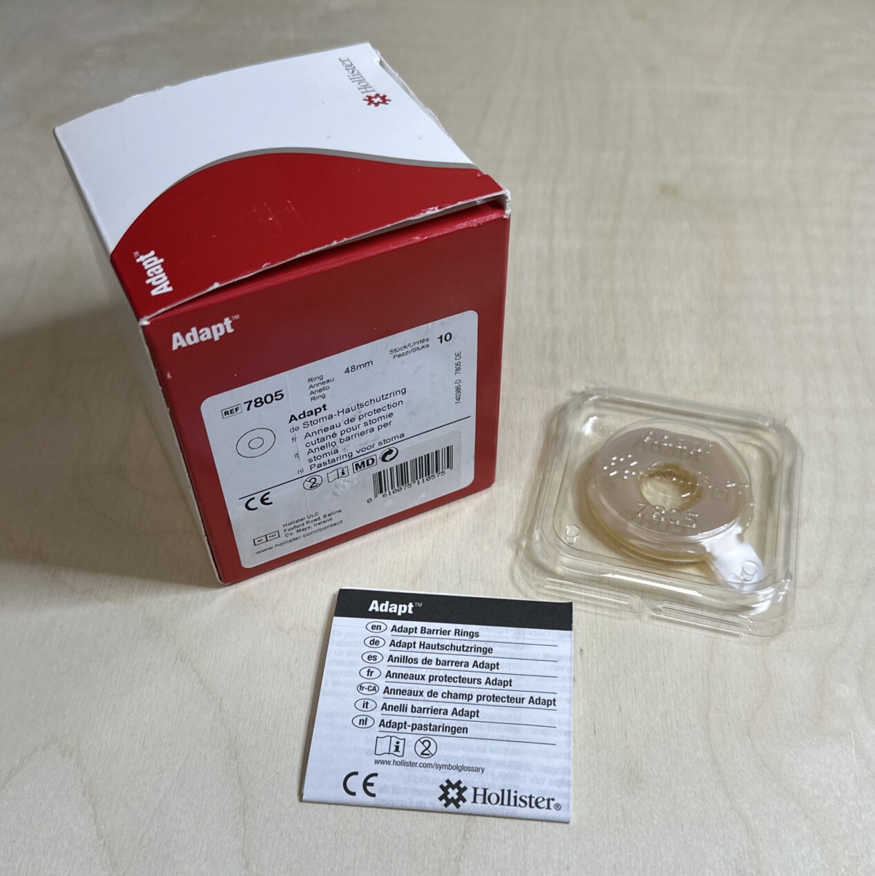 Hollister Adapt Flat Ostomy Barrier Ring 2″ 48mm 7805 10pcs