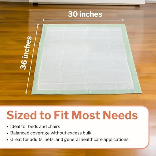 McKesson Super Underpads 30″x36″, Moderate Absorbency Bed Pads, 100ct