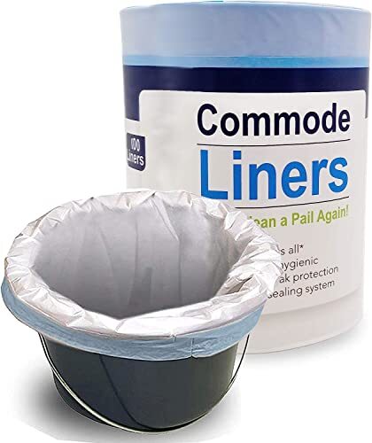 Commode Liners – Pack of 100 Disposable Commode Liners – Fits All Standard Be…
