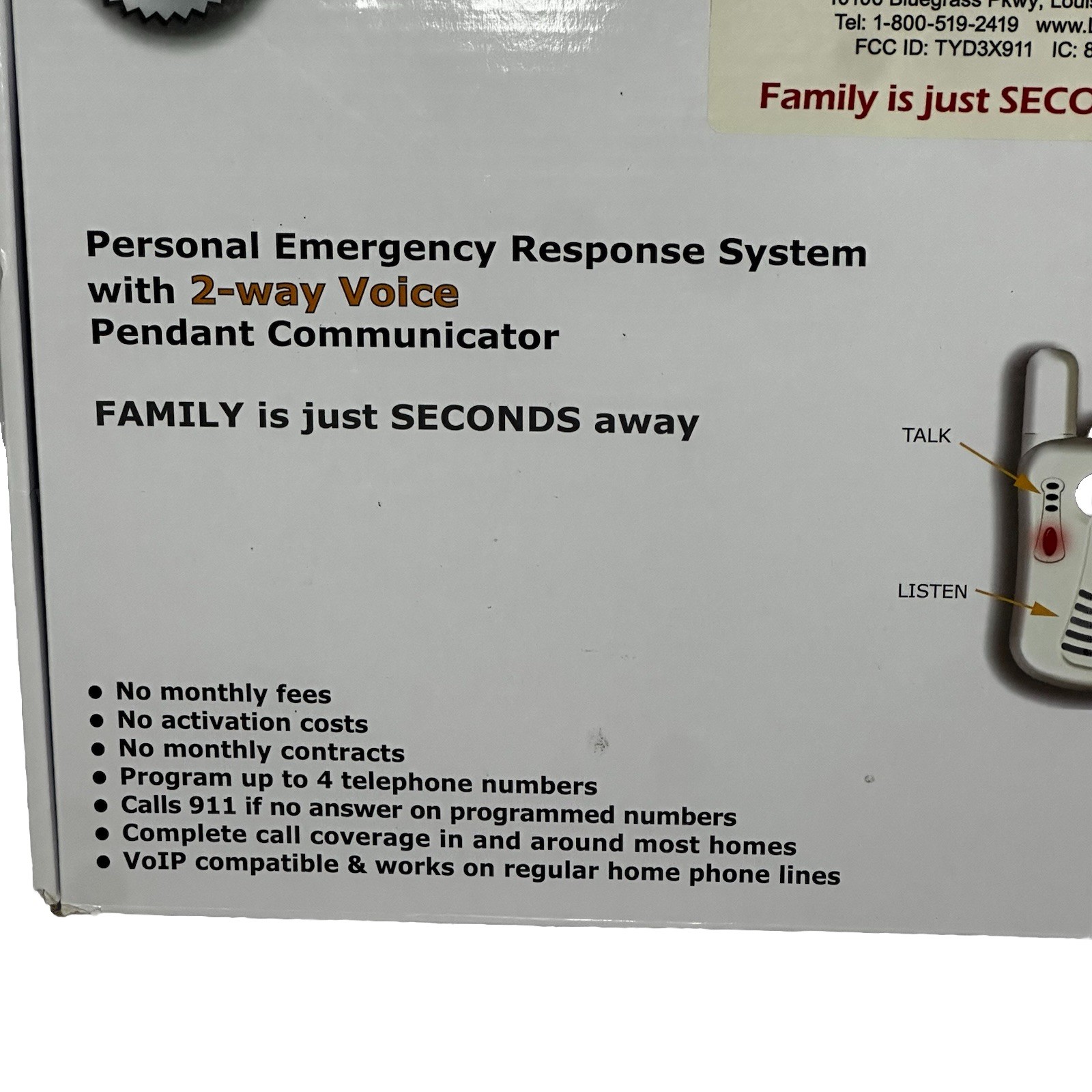 LogicMark Freedom Alert Emergency Response System 2-Way Voice Pendant 35911 NEW