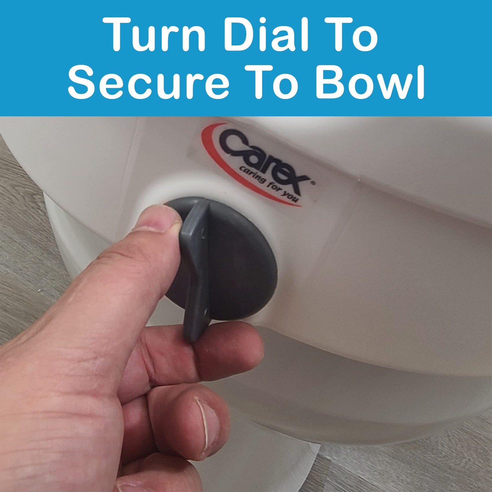 Carex E-Z Lock Raised Toilet Seat Handles 5 Toilet Seat Riser Arms Handicap
