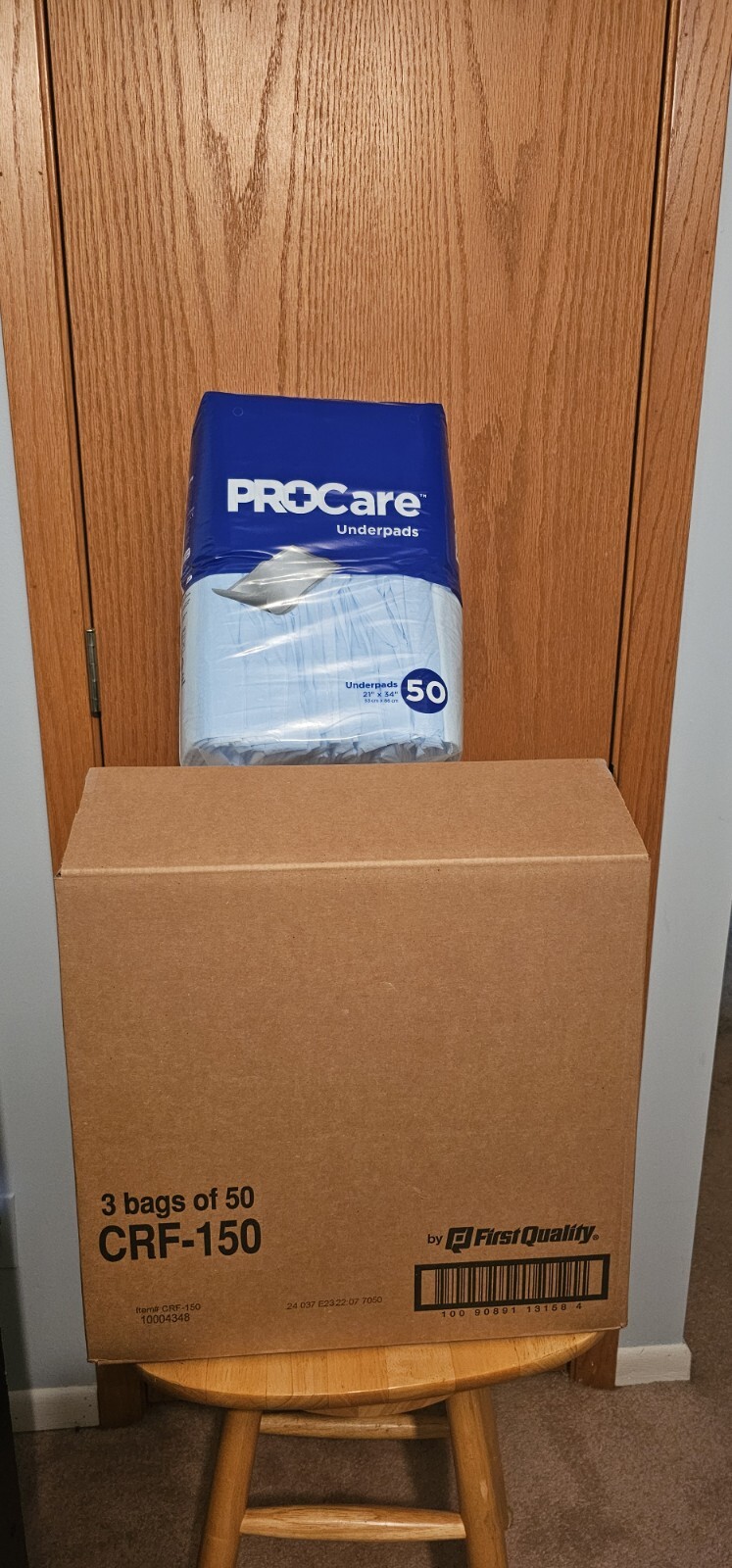 PROCARE Disposable Underpads 21 X 34 Case of 3 Packs Of 50. 150 Total