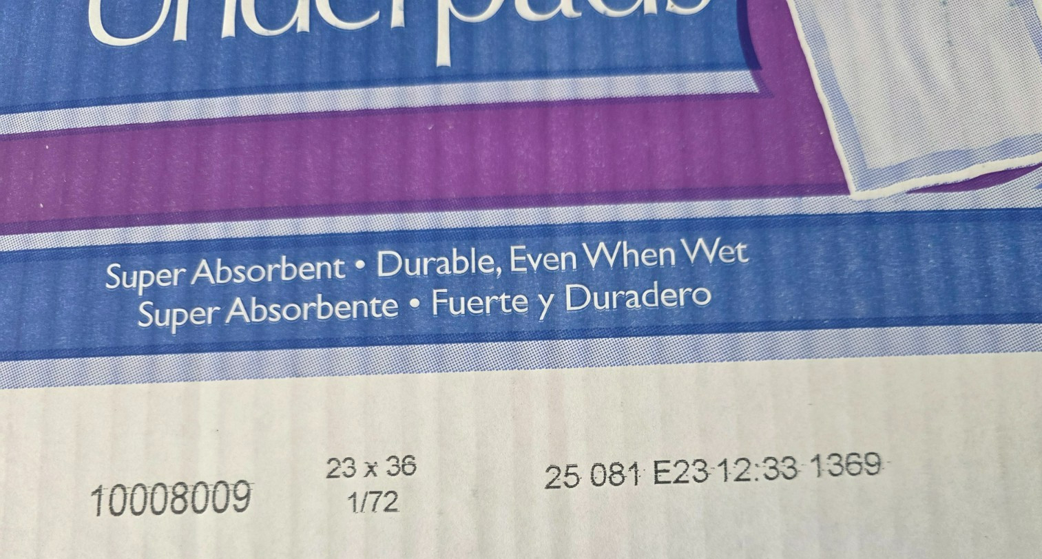 Nufit 23″x36″ Large Disposable Underpad 72 ct – CR344 – 498652