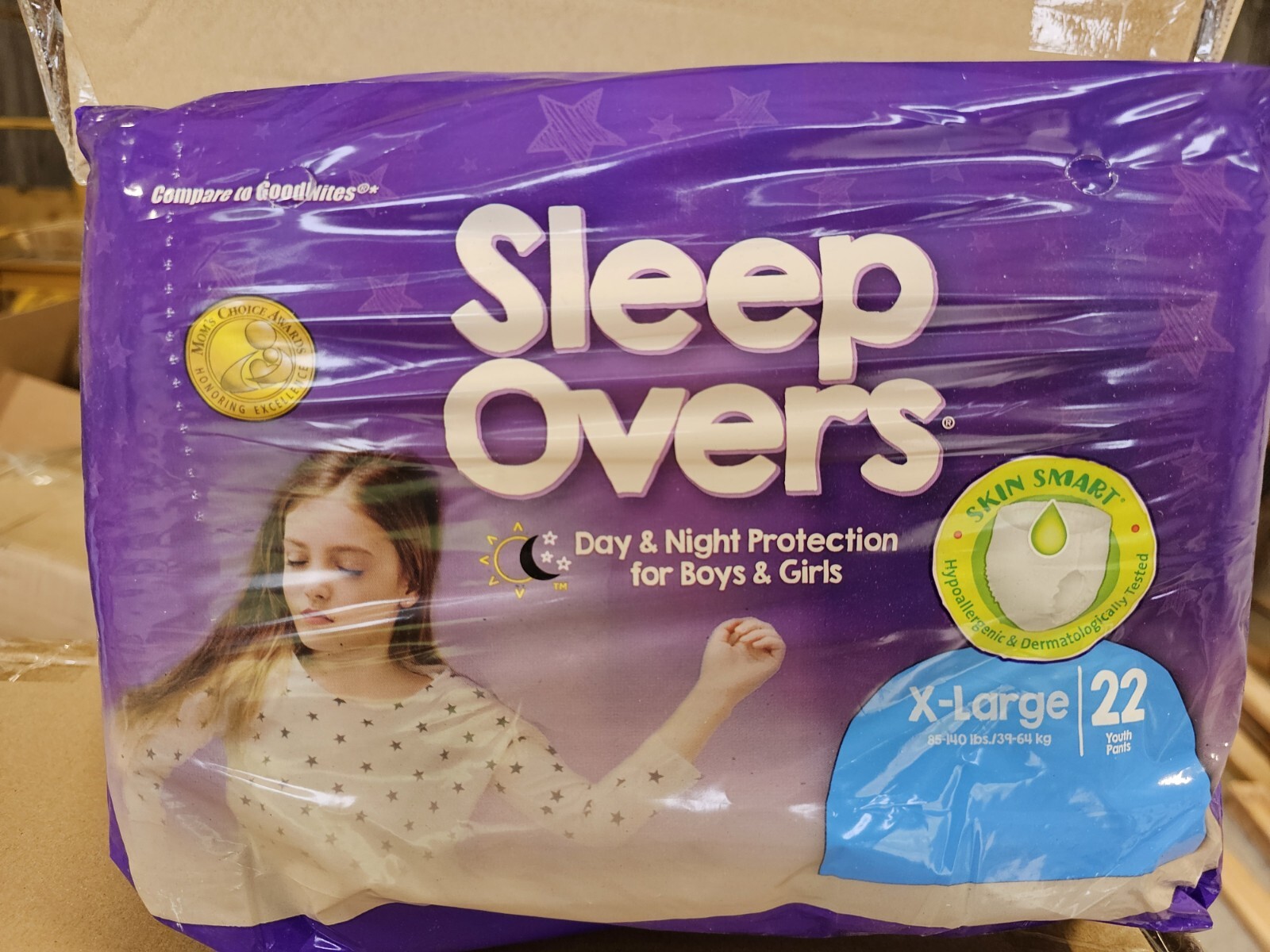 Cuties Sleep Overs Youth Underwear X-Large 85 to 140 lb Incontinence Pant (Pack