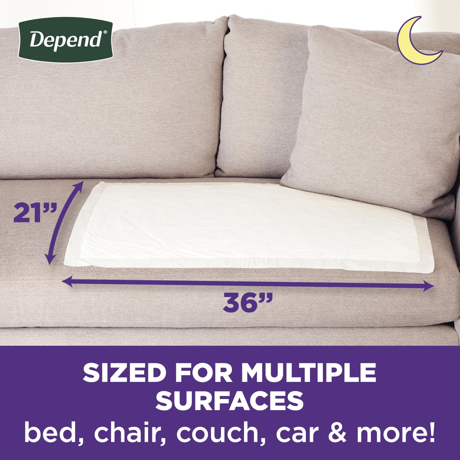 Depend Underpads, Disposable Incontinence Bed Pads for Adults, Slip Resistant…