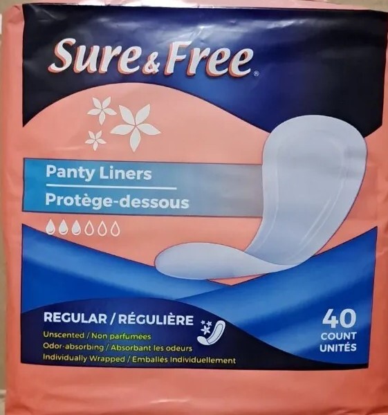 Sure & Free Panty Liners Regular Unscented 8 packs 320 ct.