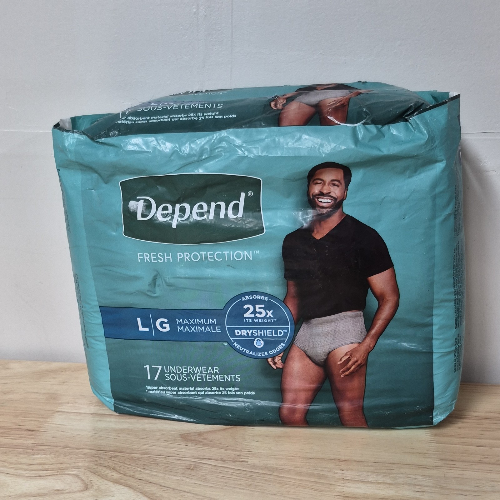 Depend Fresh Protection Underwear L/G Maximum Absorbency 17 Count