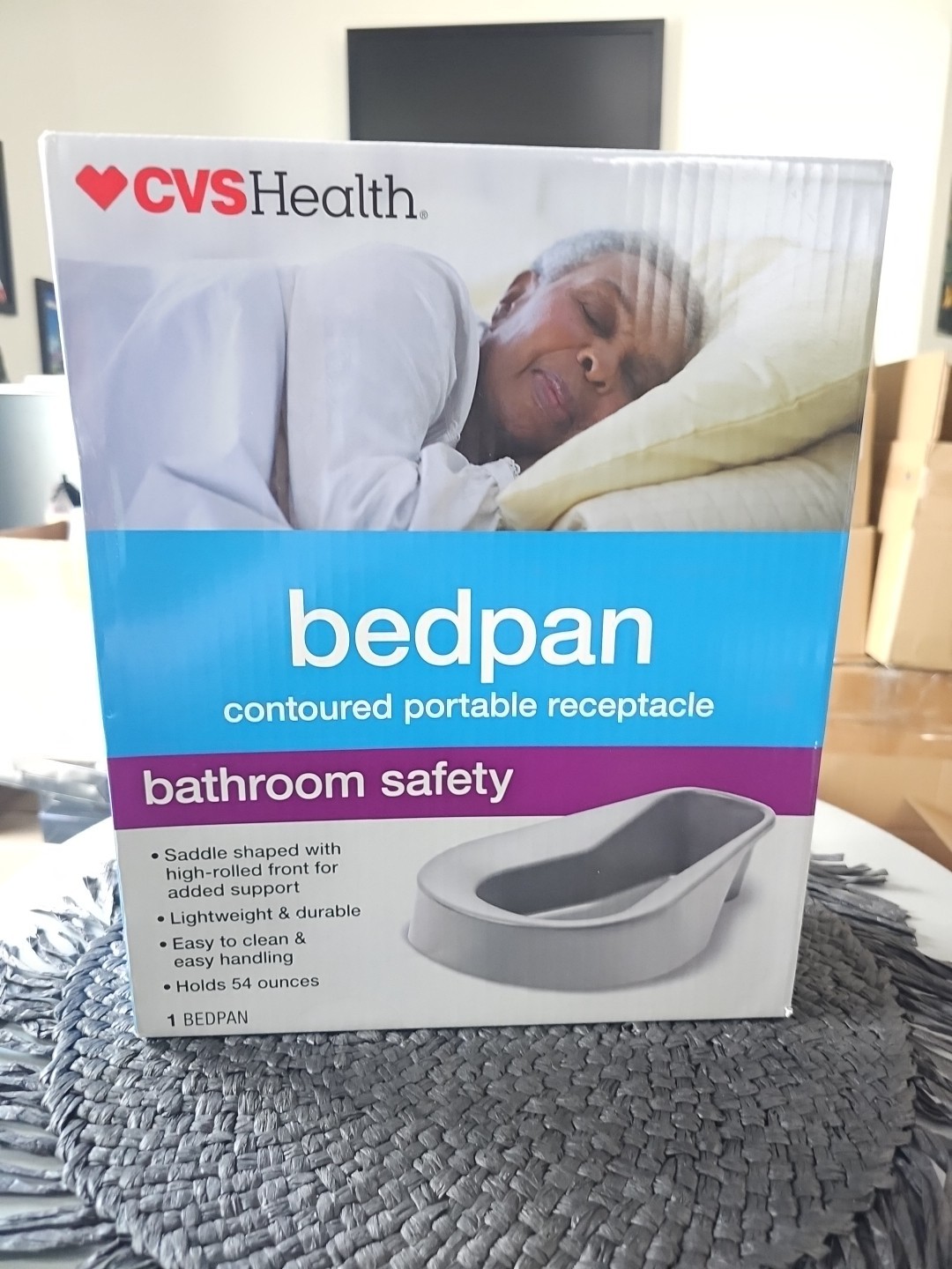 Bedpan Contoured Portable Receptacle Bathroom Safety