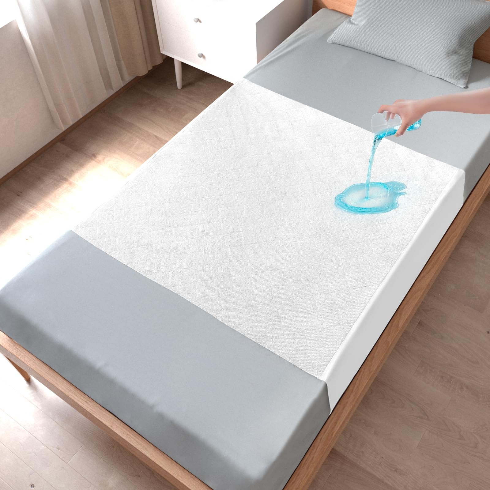 Twin34″x36″ Incontinence Bed Pads Waterproof Reusable Mattress Underpads