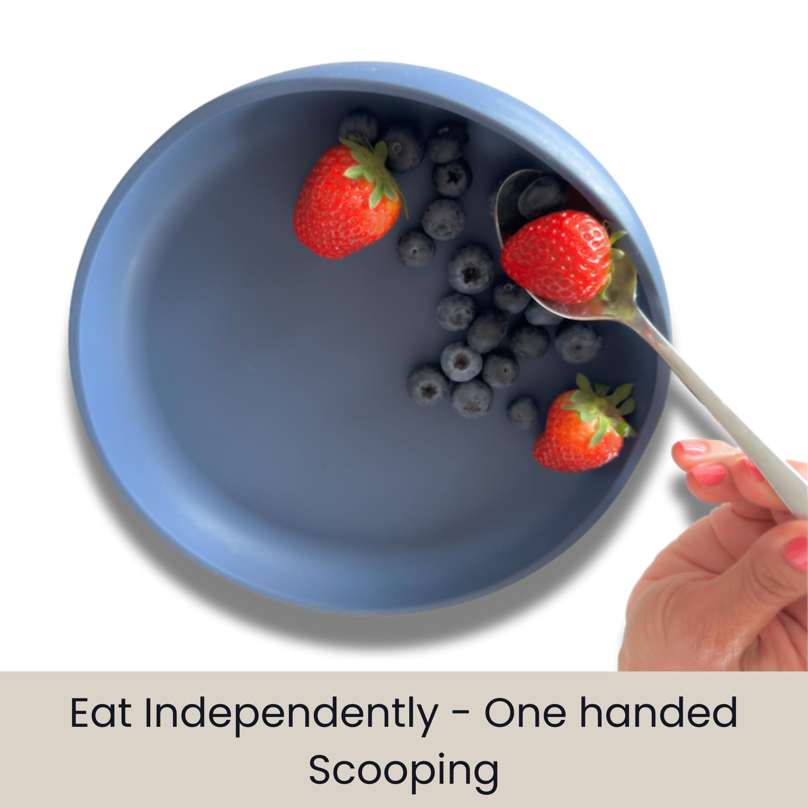 Premium Adult Silicone Scooper Plate with Suction Base – 34oz Adaptive Non-Sl…
