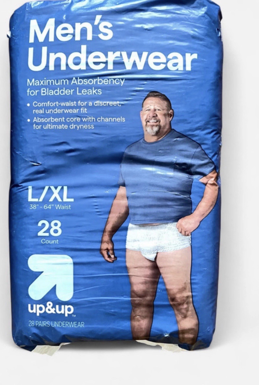 up&up Men’s Incontinence Pants Maximum Absorbency L/XL White 28 Count Pull-On