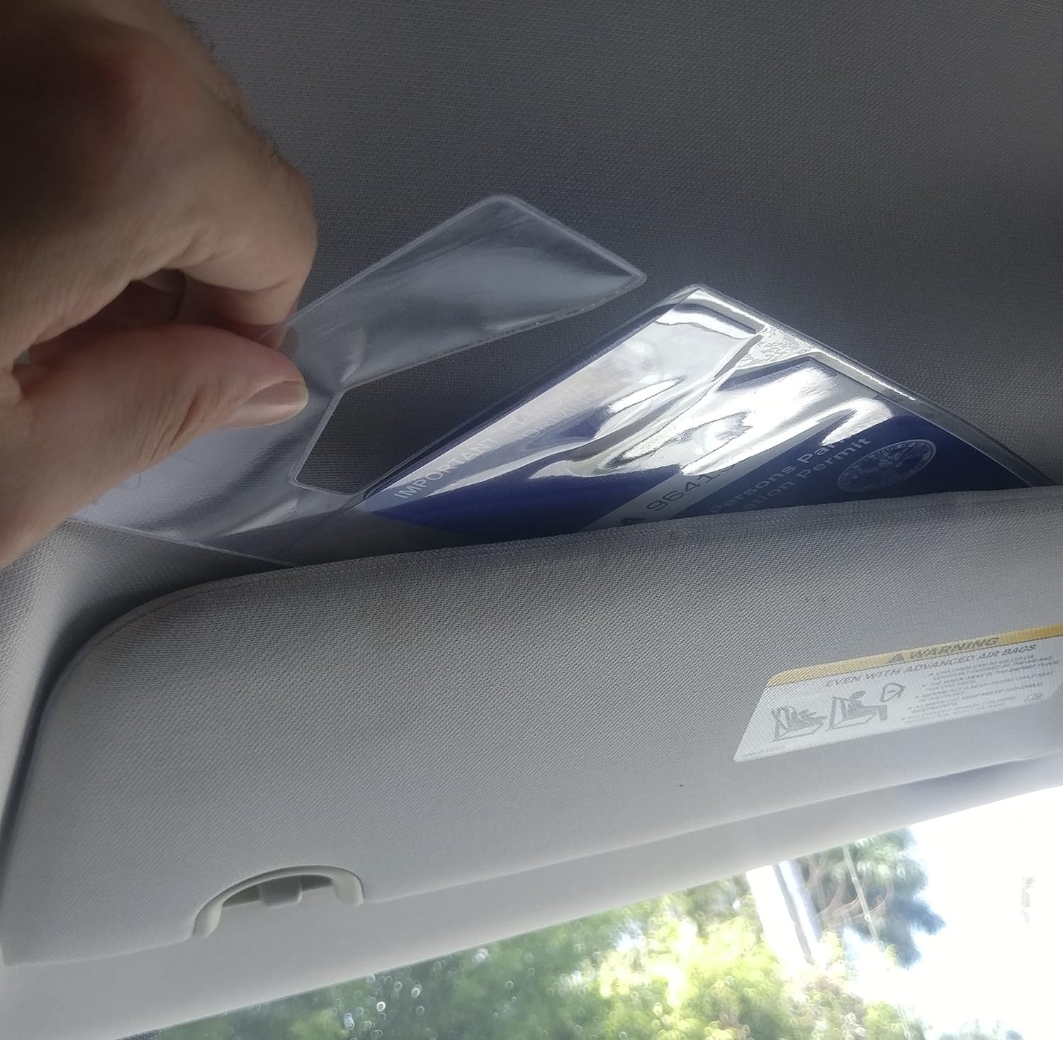 2 Pack Clear Handicap Parking Placard Holder – Durable Permit Cover for Vehicles