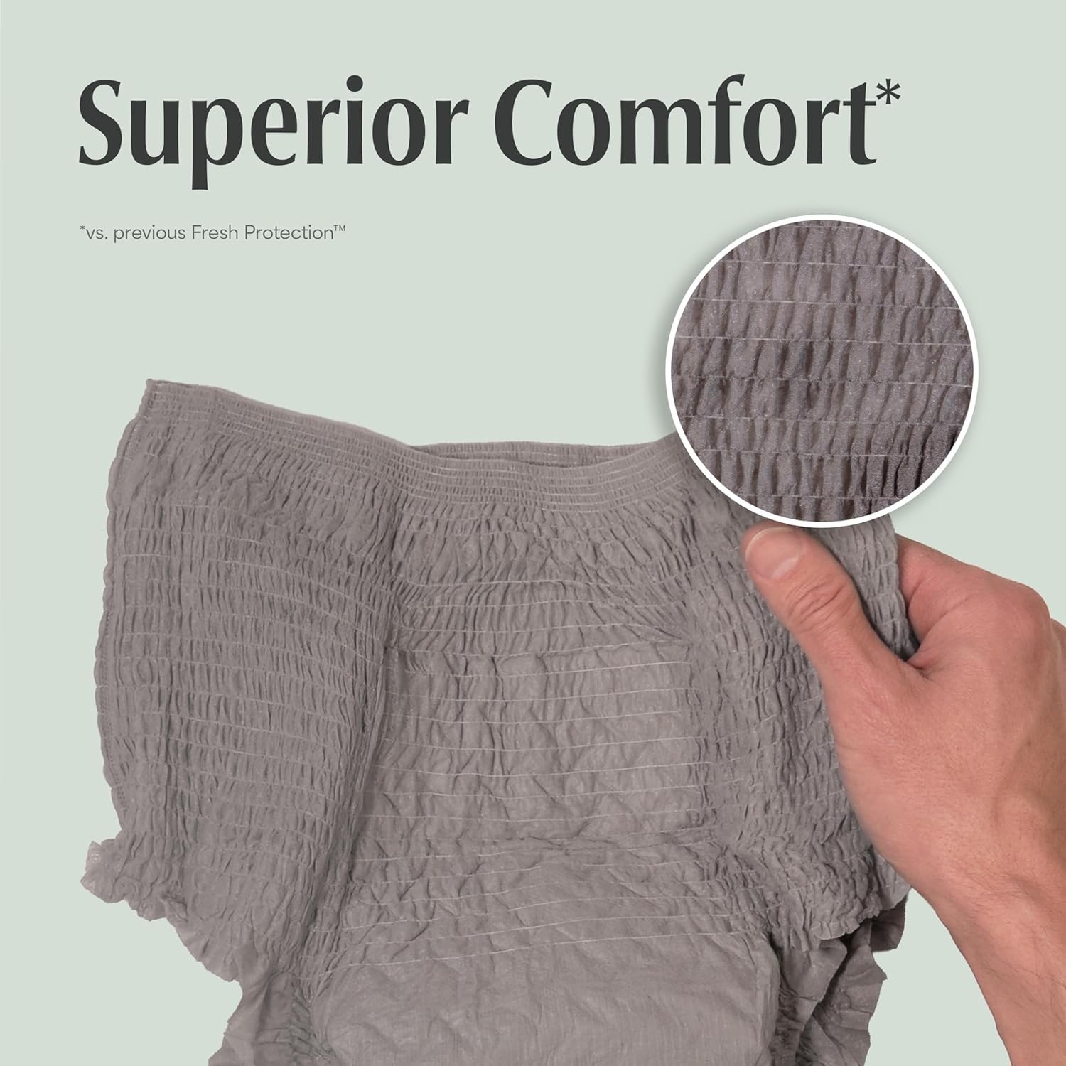 Men’s Depend Fresh Protection Incontinence Underwear – 24 Hr Leak Defense, Grey