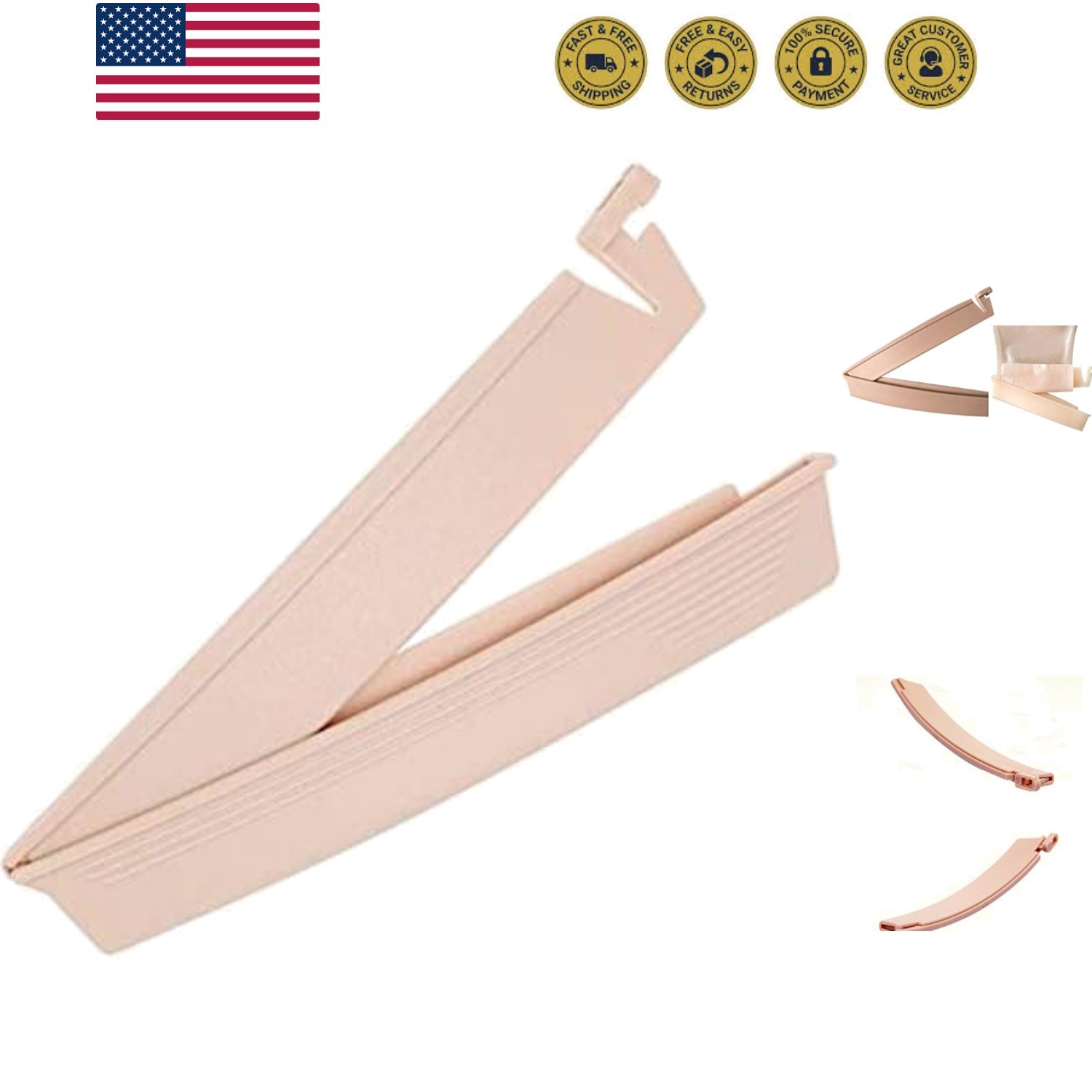 Medicals Drainable Pouch Clamp Colostomy Bag Clip 2Pcs