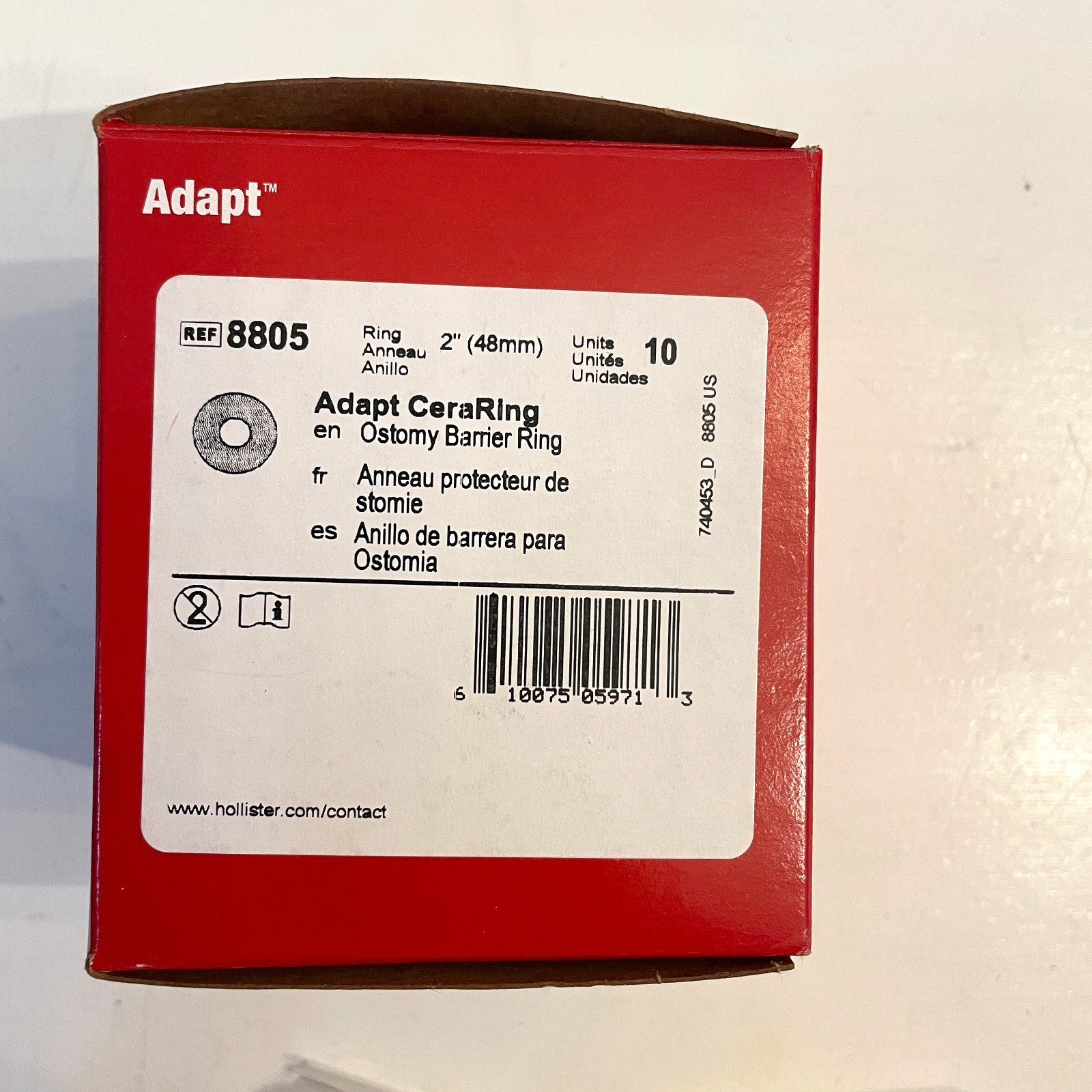 Hollister Adapt CeraRing 8805 Ostomy Barrier Ring 12 pc LOT 4.5mm thick exp 2030