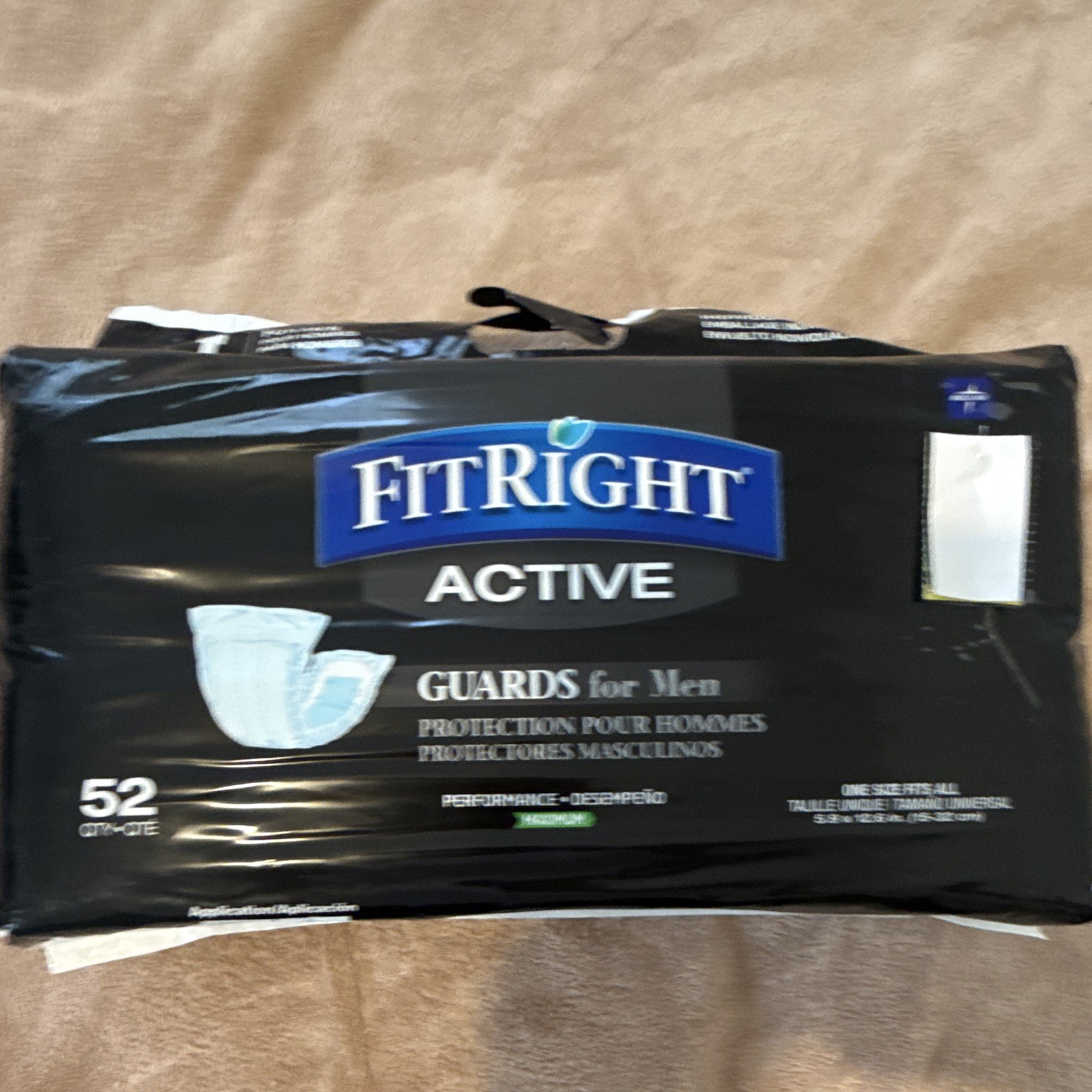 FitRight Active Men’s Incontinence Pads Maximum One Size 5.9×12.6 in 52 ct