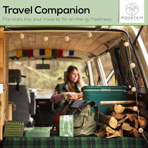 Flushable Wipes Travel Size – 60 Count, PH Balanced, Unscented with Aloe & Chamo