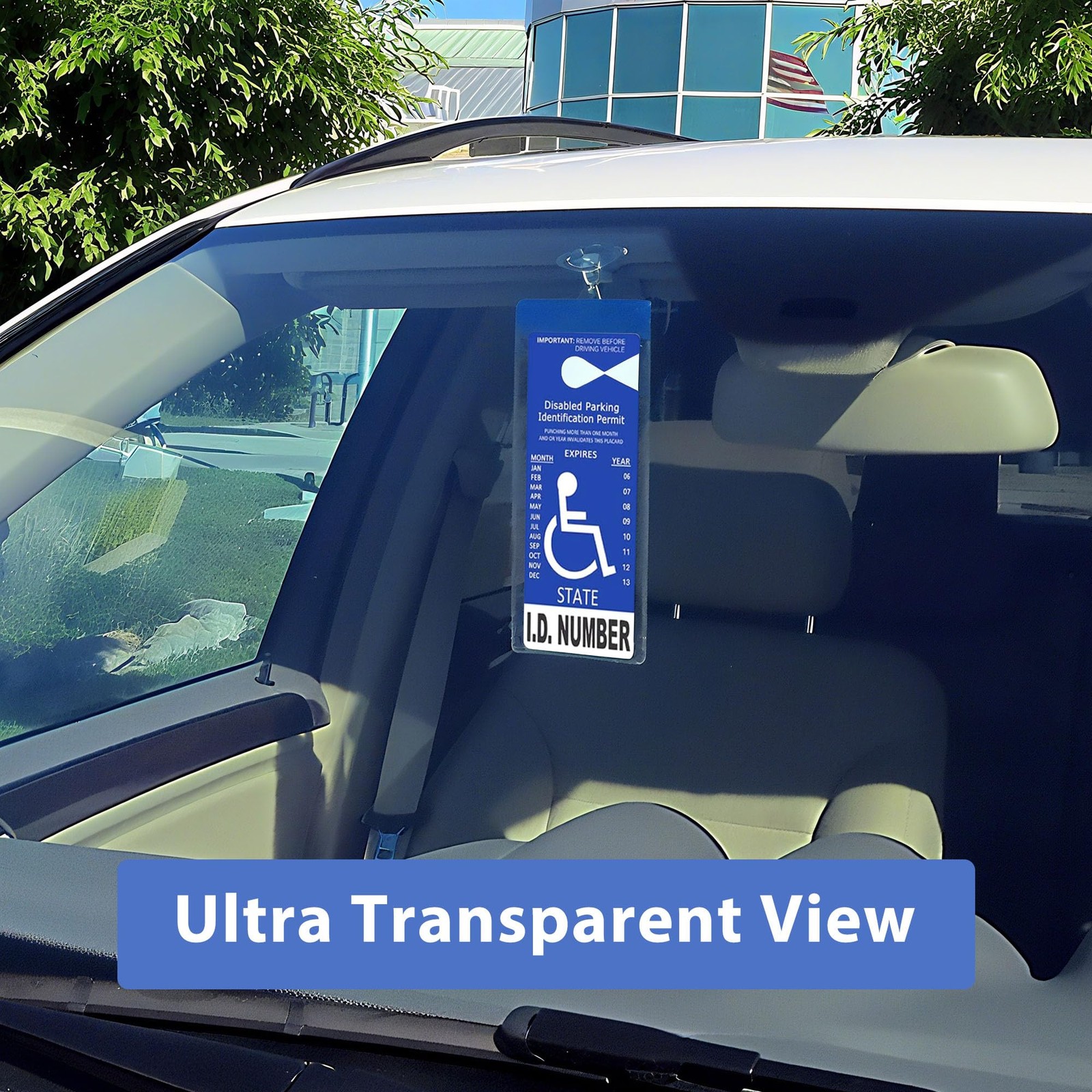 Handicap Placard Holder, Ultra Transparent Disabled Parking Permit Protector …