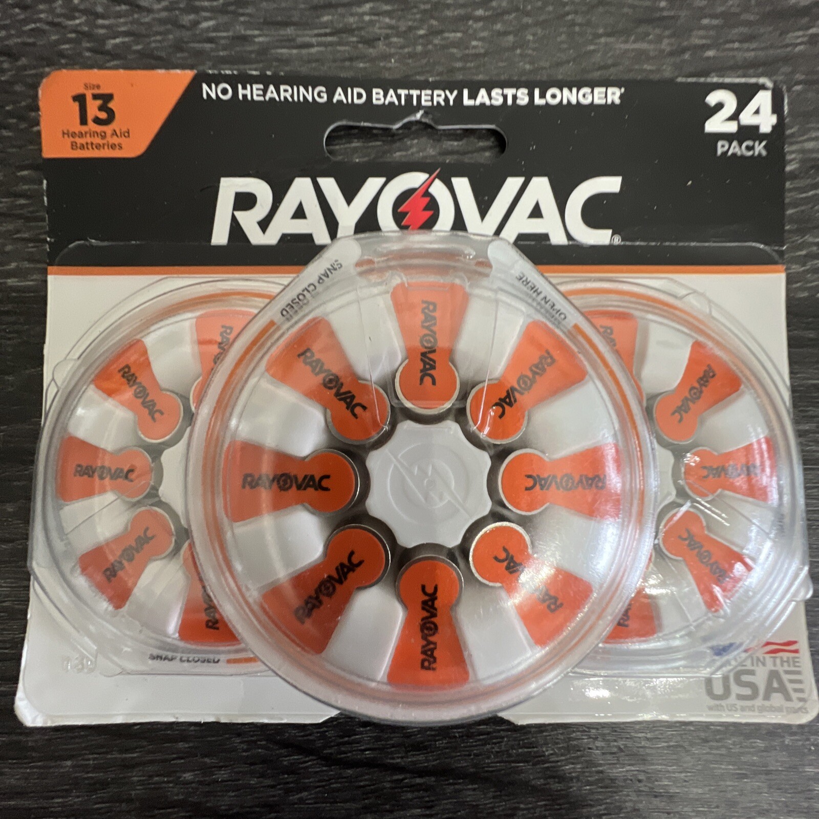 Rayovac Size 13 Hearing Aid Battery – 24pk – Exp 2024 Or Later