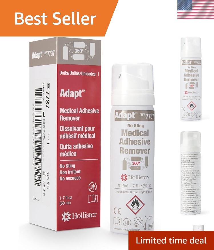 Adapt Medical Adhesive Remover Spray – Alcohol-Free, 1.7 Oz, 360° Application