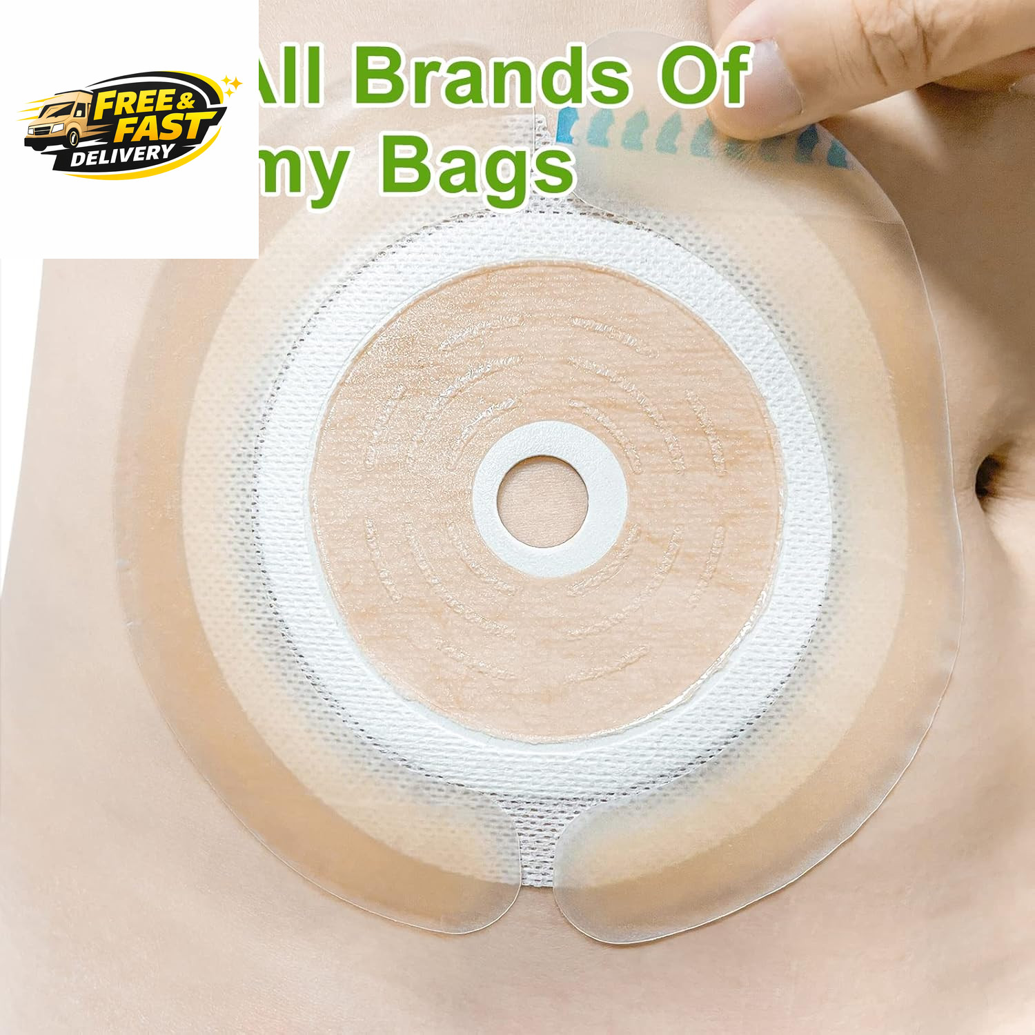 20 Pcs Elastic Ostomy Barrier Strips – Medical Grade Hydrocolloid Waterproof Lea