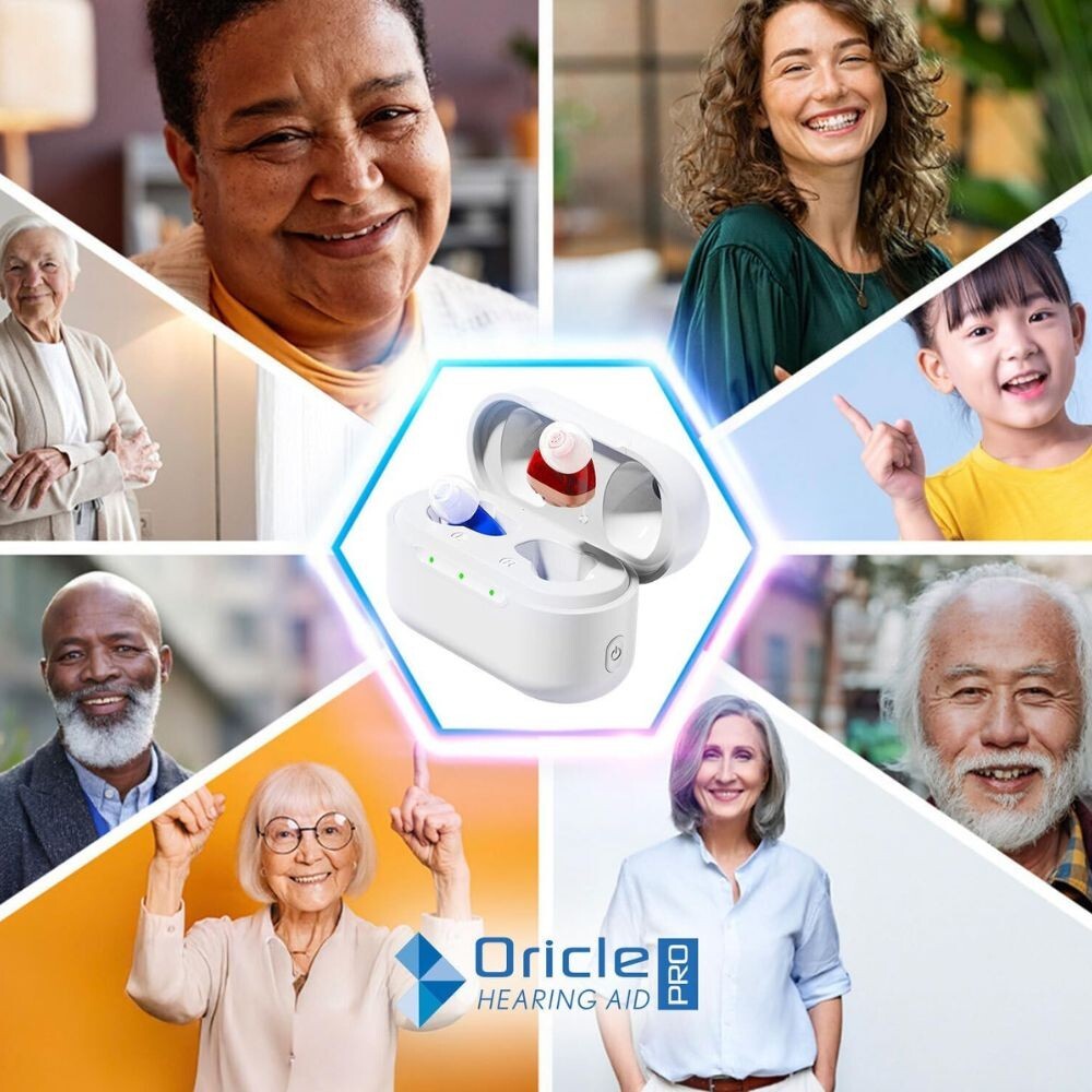 Oricle Pro Hearing Aids for Seniors OTC CIC 16Channel Noise Cancelling by Oricle
