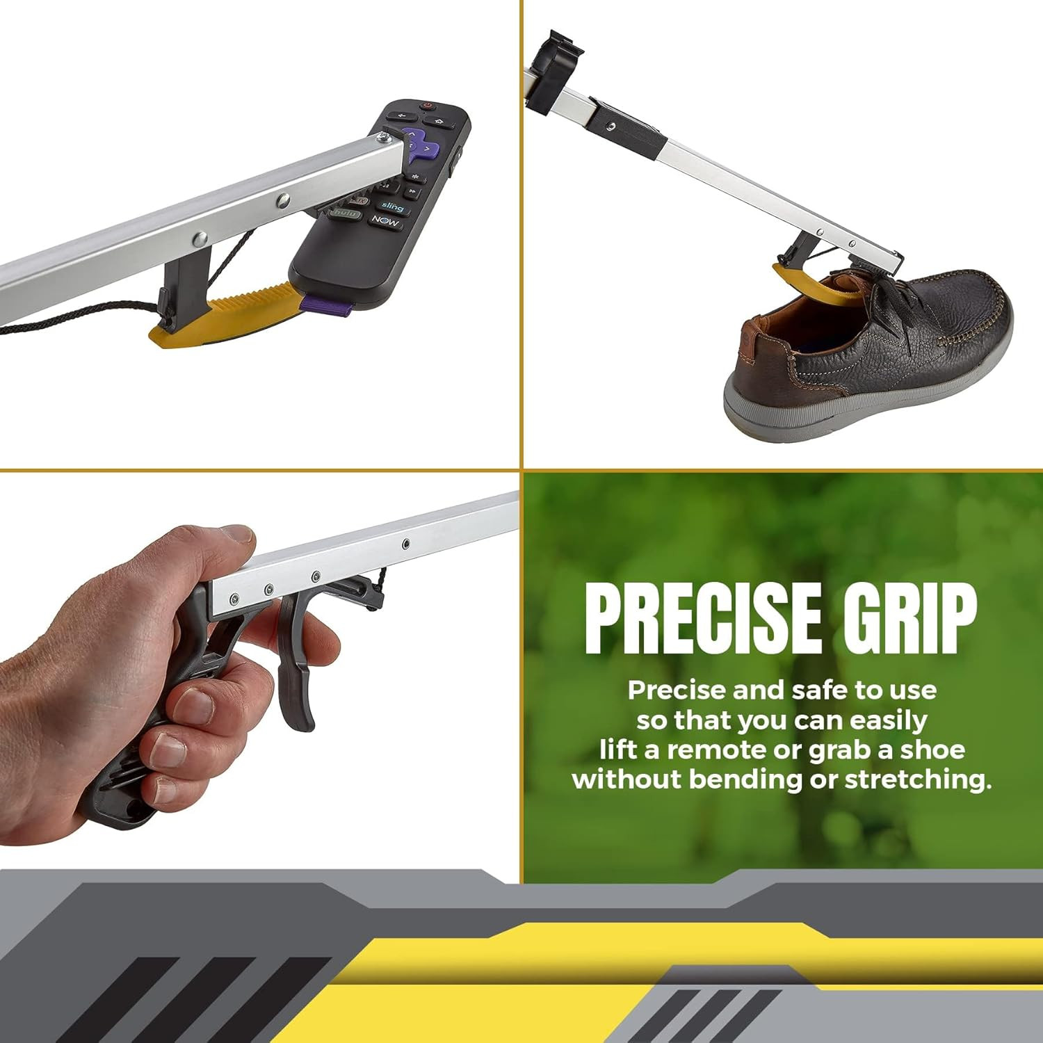Reacher Grabber Pickup Tool – Wide Claw Arm Gripping Device with Magnetic Tip |
